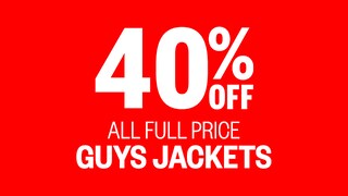 30% Off All Full Price Guys Jackets