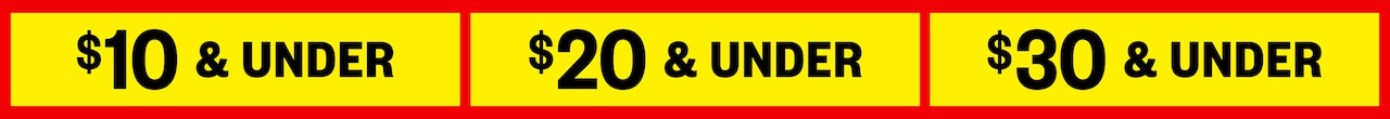 SALE. $10 & Under. $20 & Under. $30 & Under.