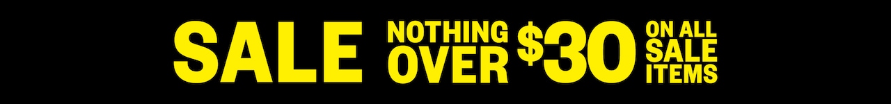 Sale. Nothing Over $30 On All Sale Items