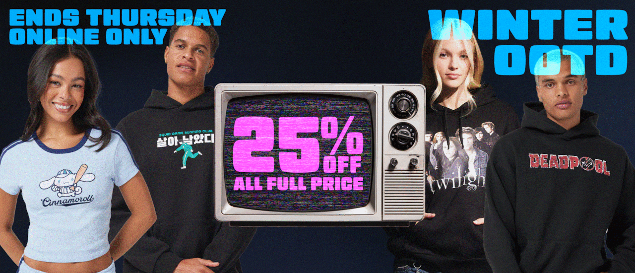 Online Only. Ends Thursday. Winter OOTD. 25% Off All Full Price