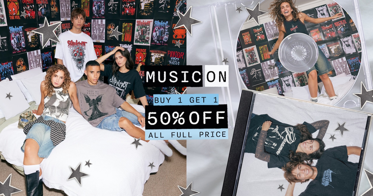 Music On. Buy 1 Get 1 50% Off All Full Price.</p>