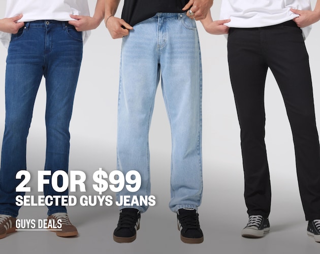 2 For $99 Selected Guys Jeans. Guys Deals