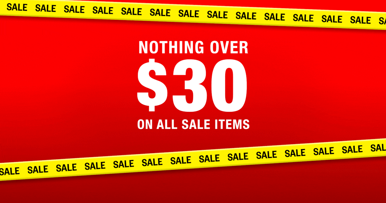Nothing Over $40 On All Sale Items