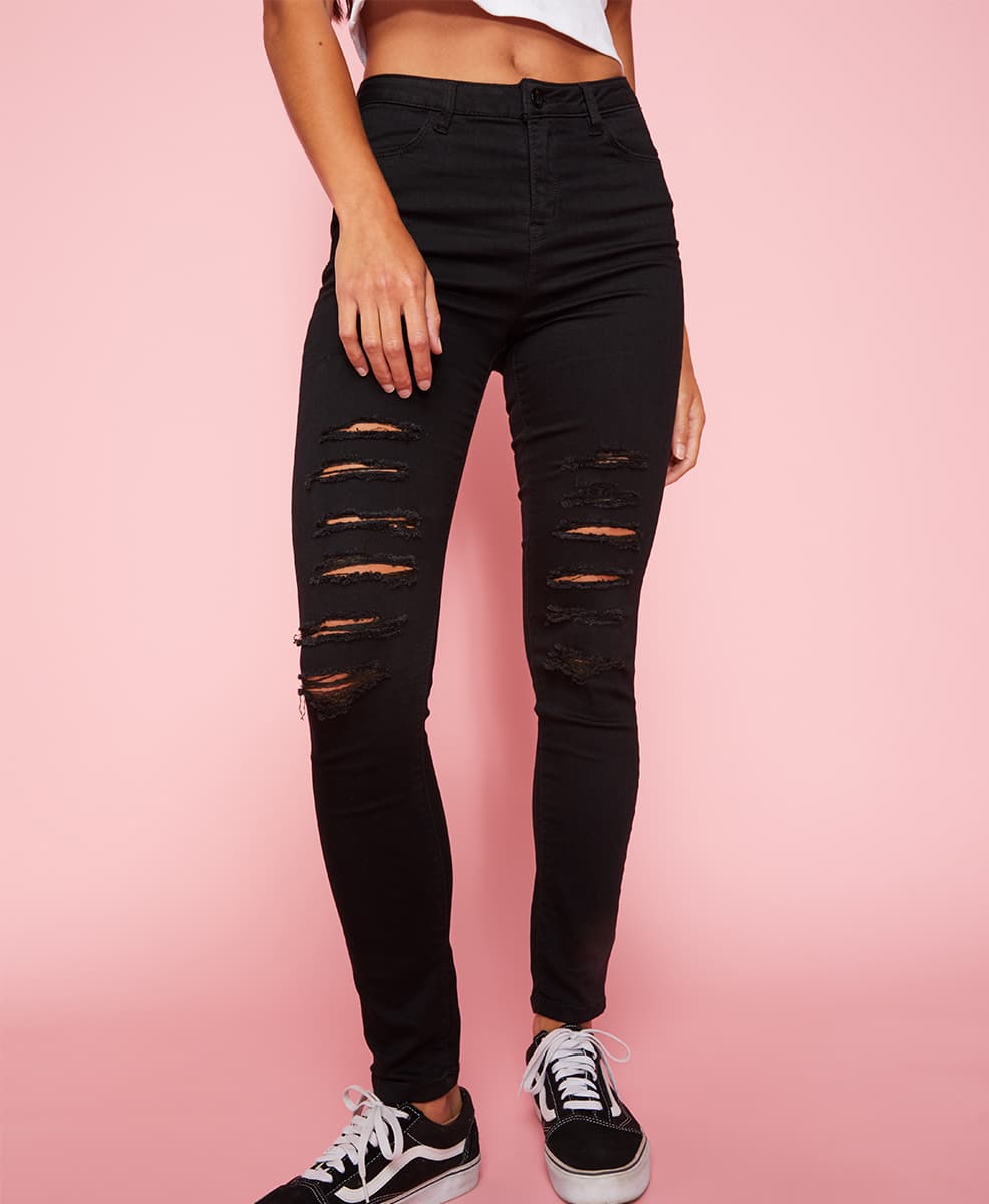 Jessie High Rise Ripped Jean