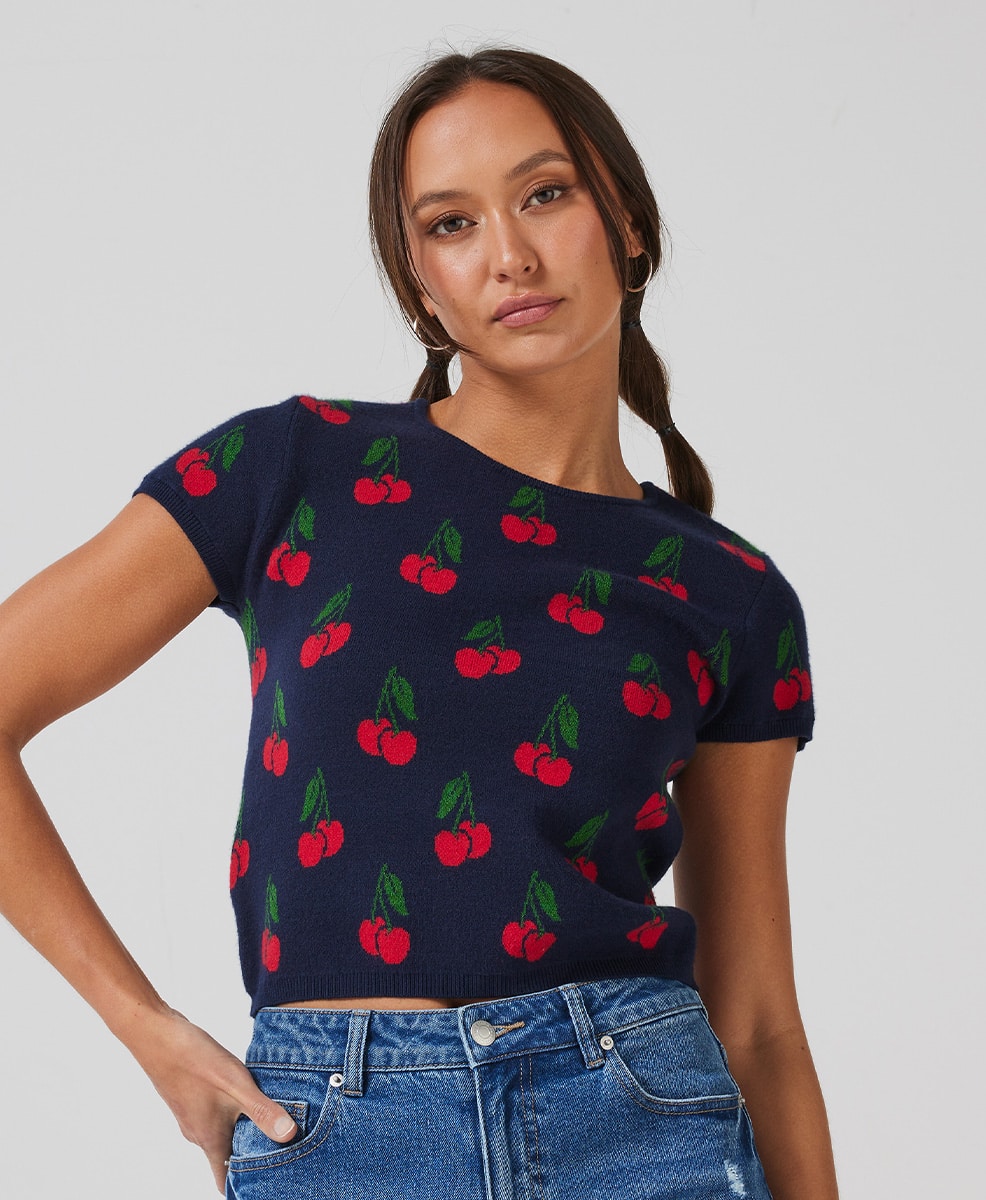 Rita Short Sleeve Baby Knit Top