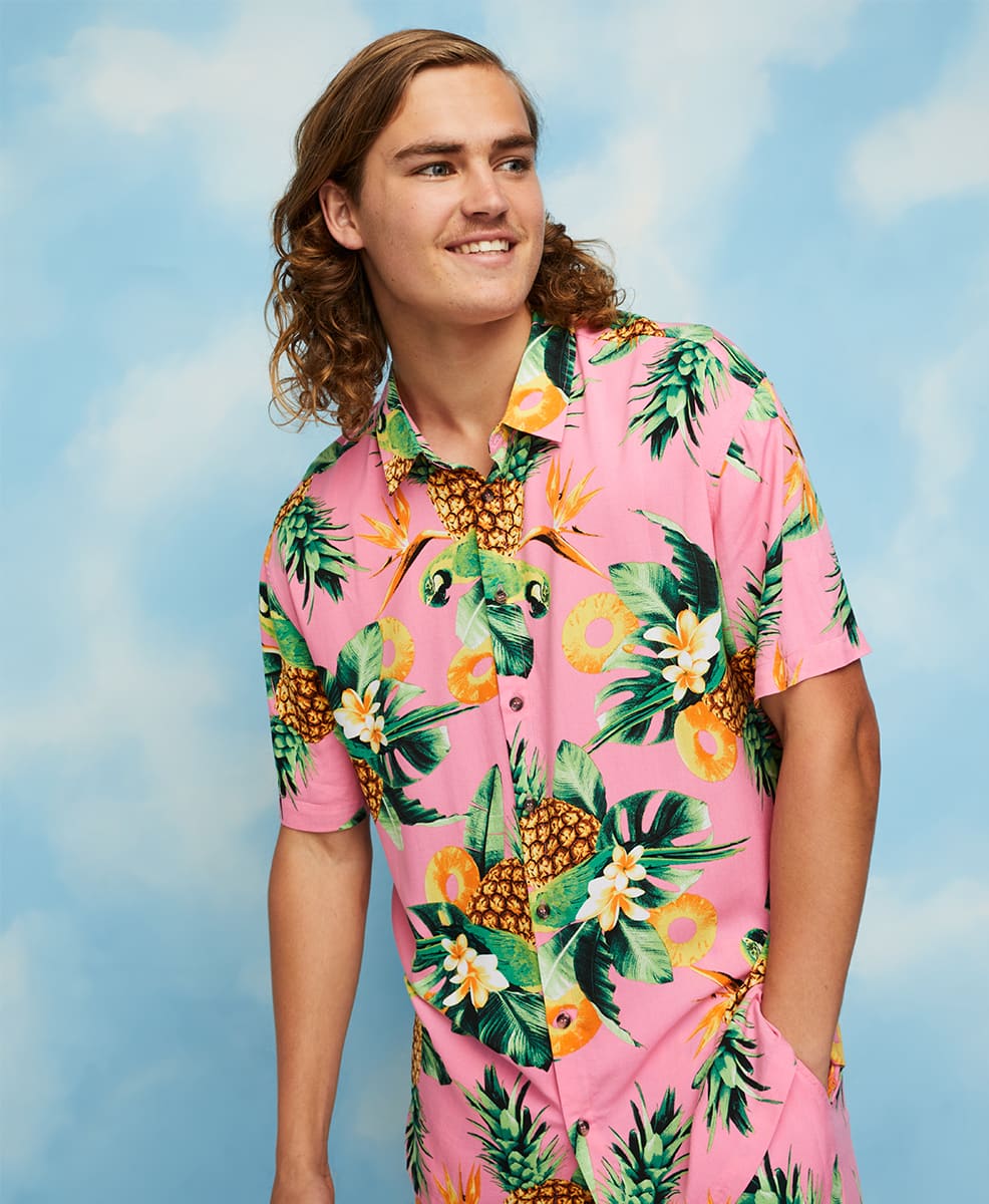 Tropical Pineapple Hawaiian Shirt