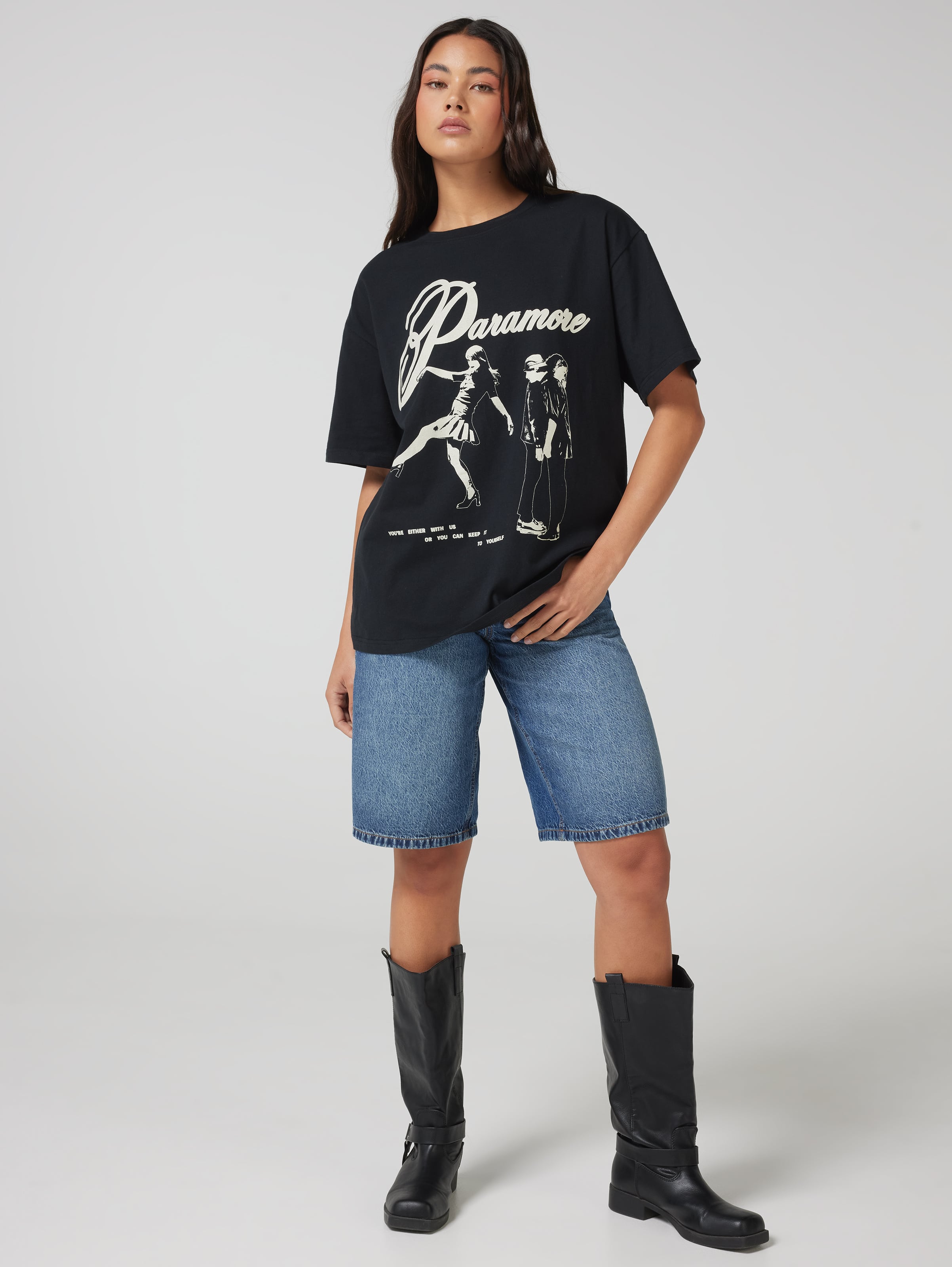 Music Paramore Either Oversized Tee