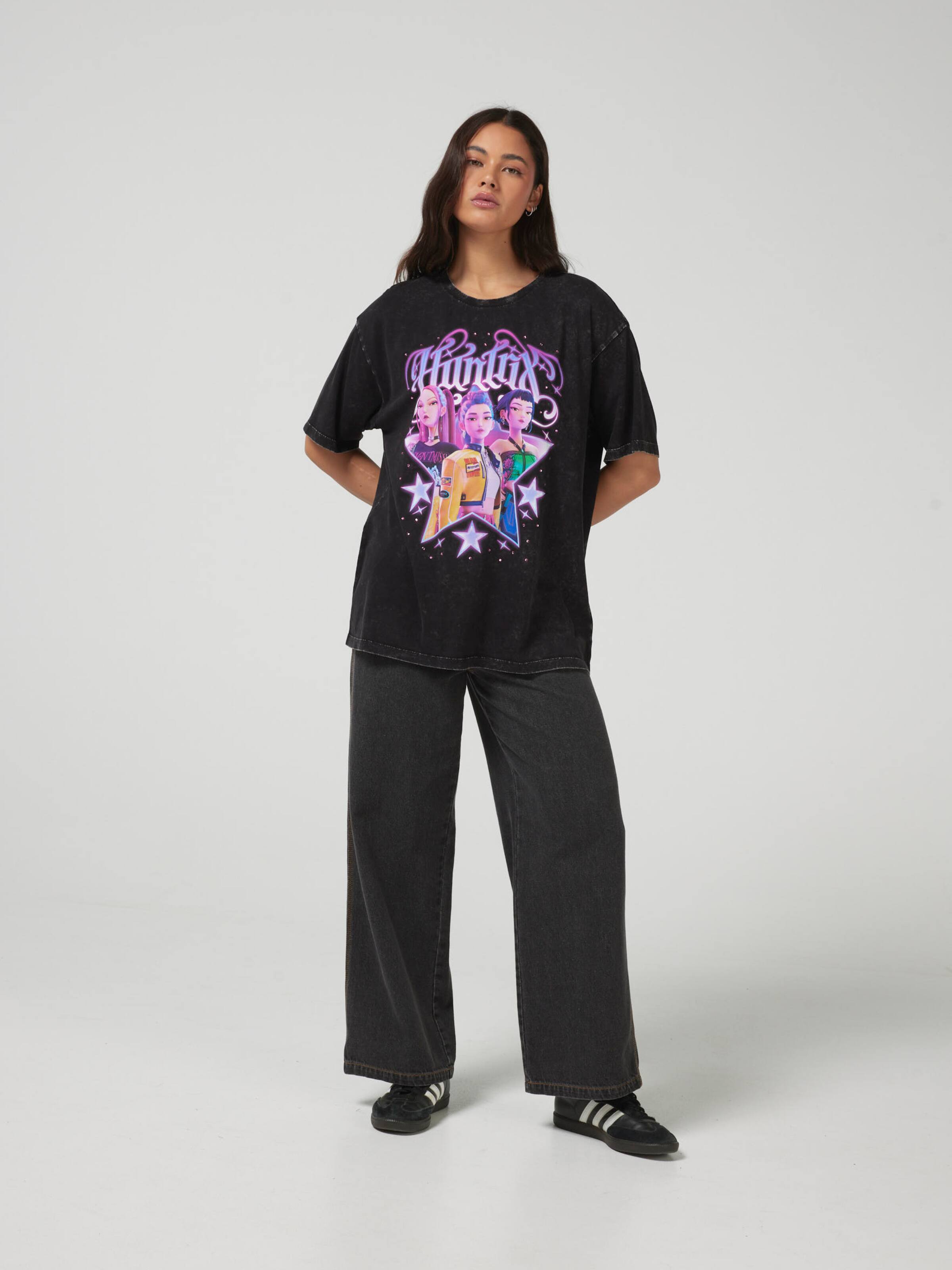 Kpop Demon Hunters Huntrix Star Oversized Tee