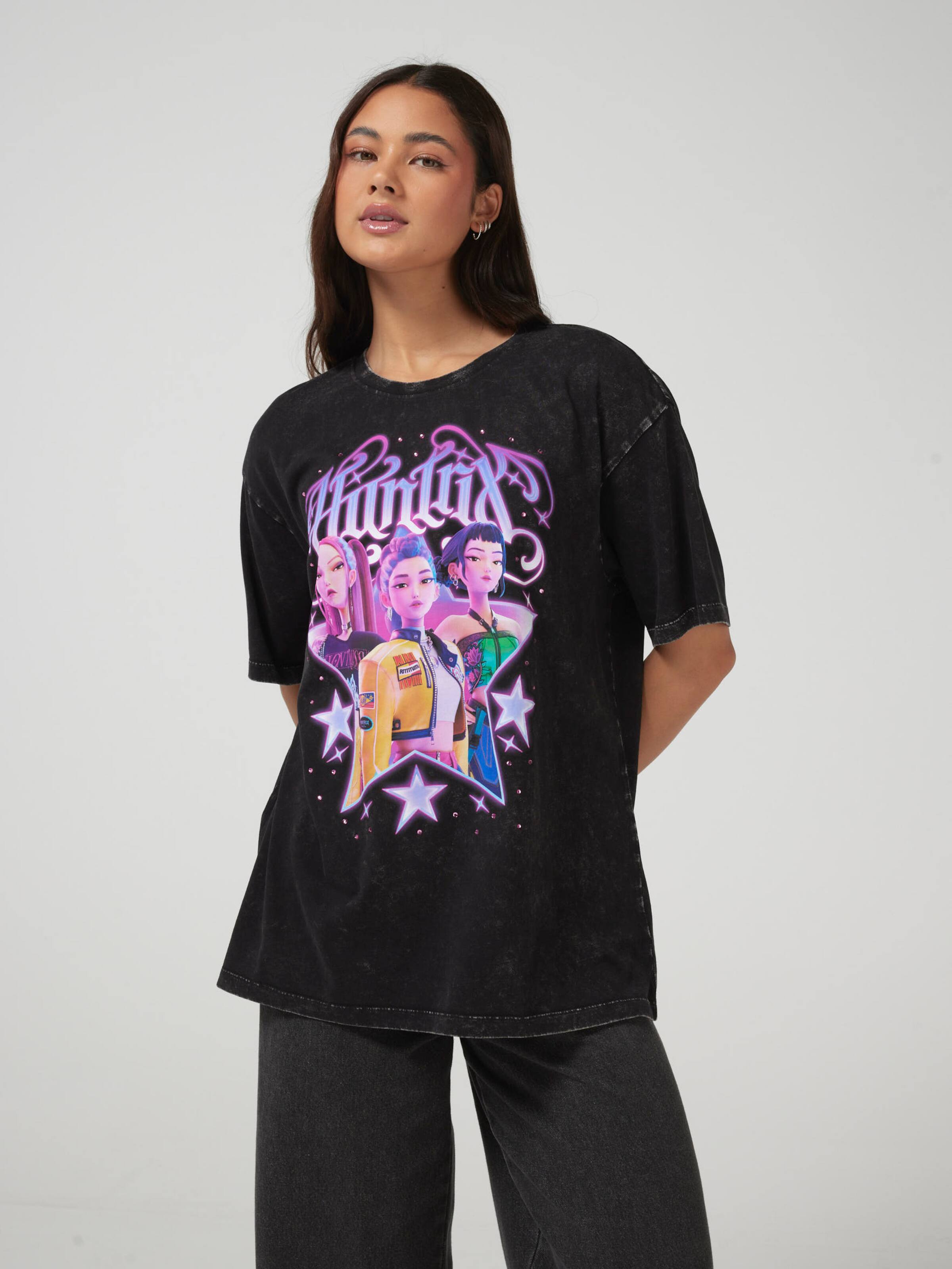 Kpop Demon Hunters Huntrix Star Oversized Tee