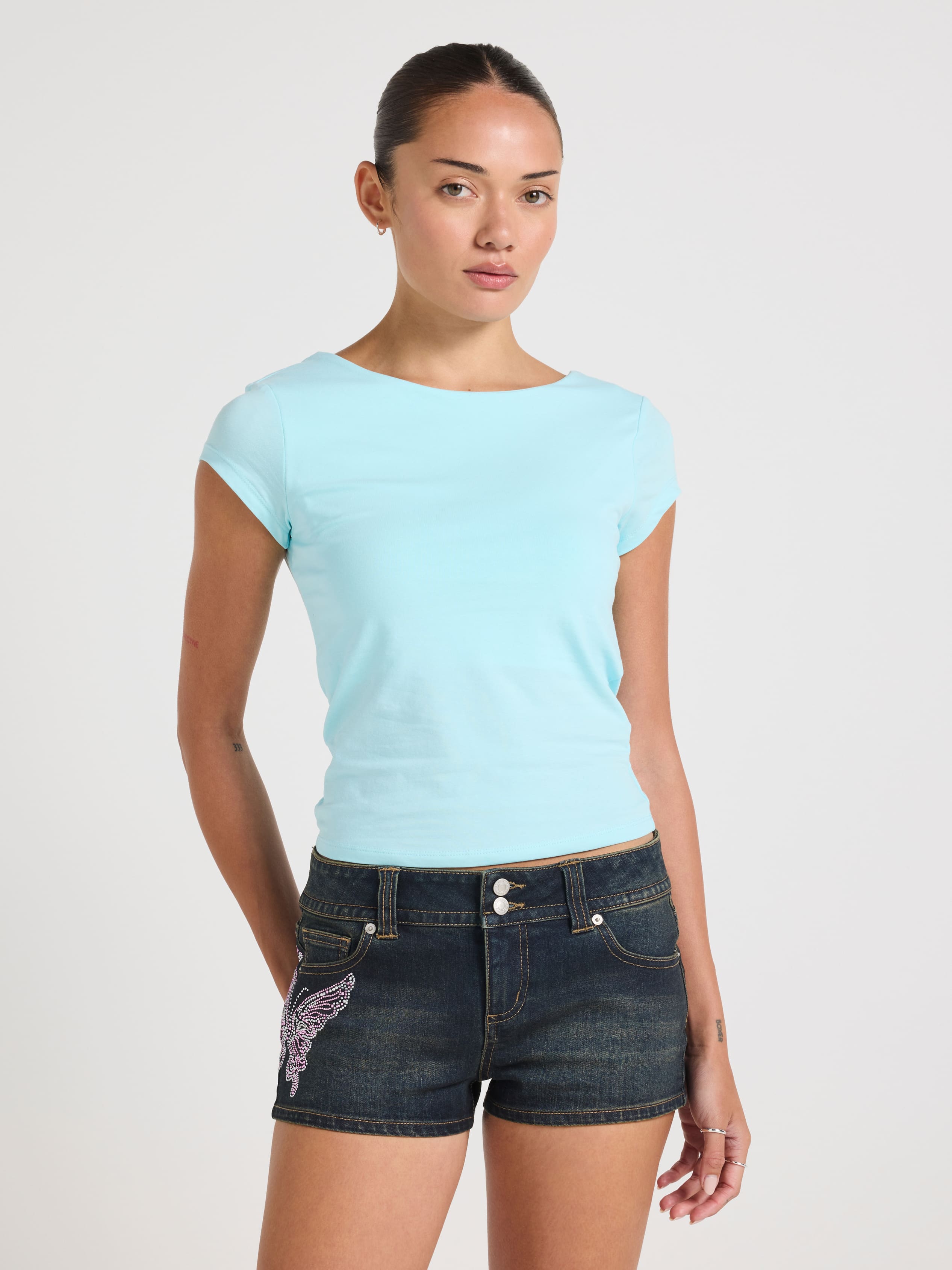 Low Back Cap Sleeve