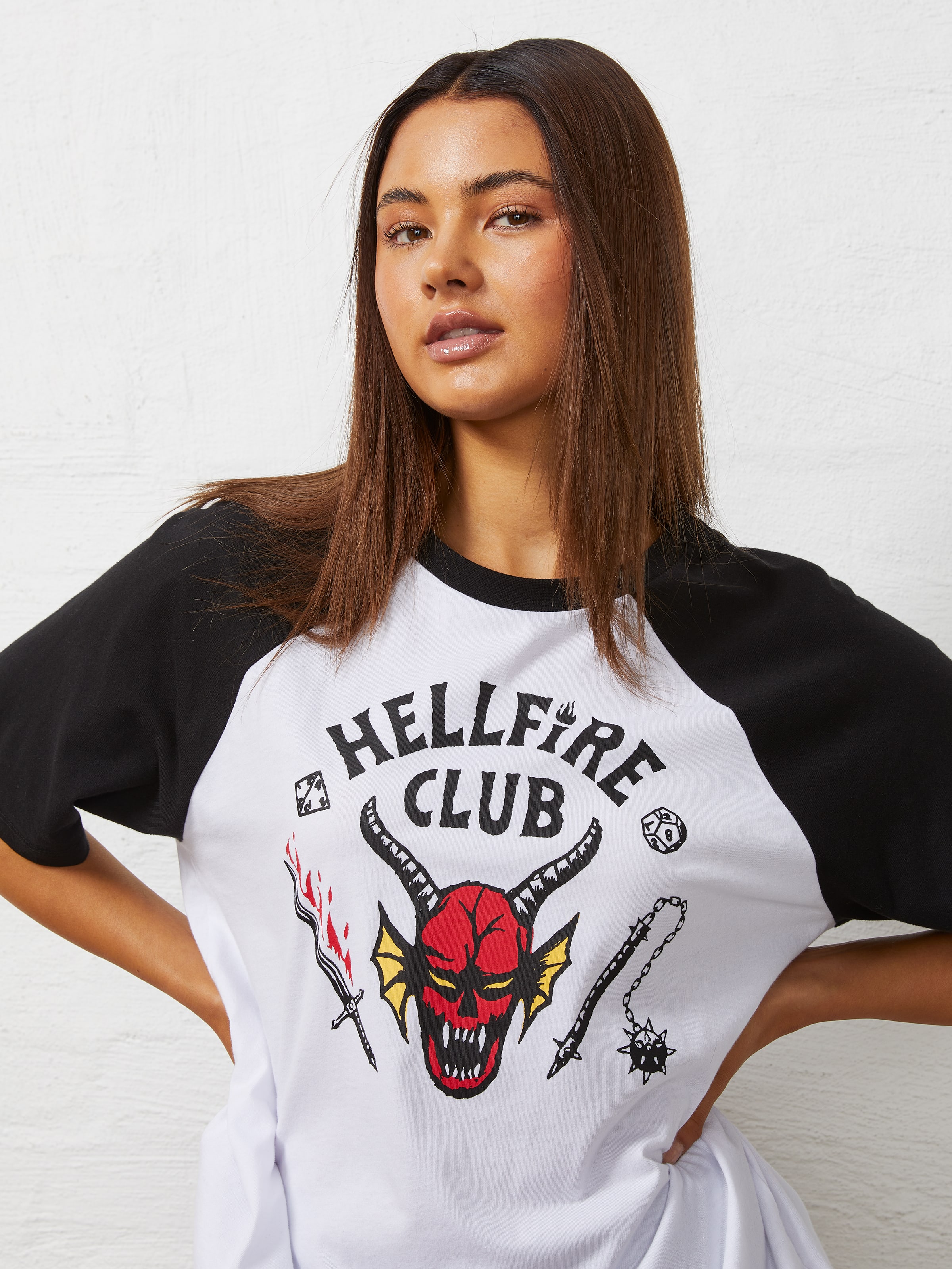 Stranger Things Hellfire Raglan Tee Jay Jays Online