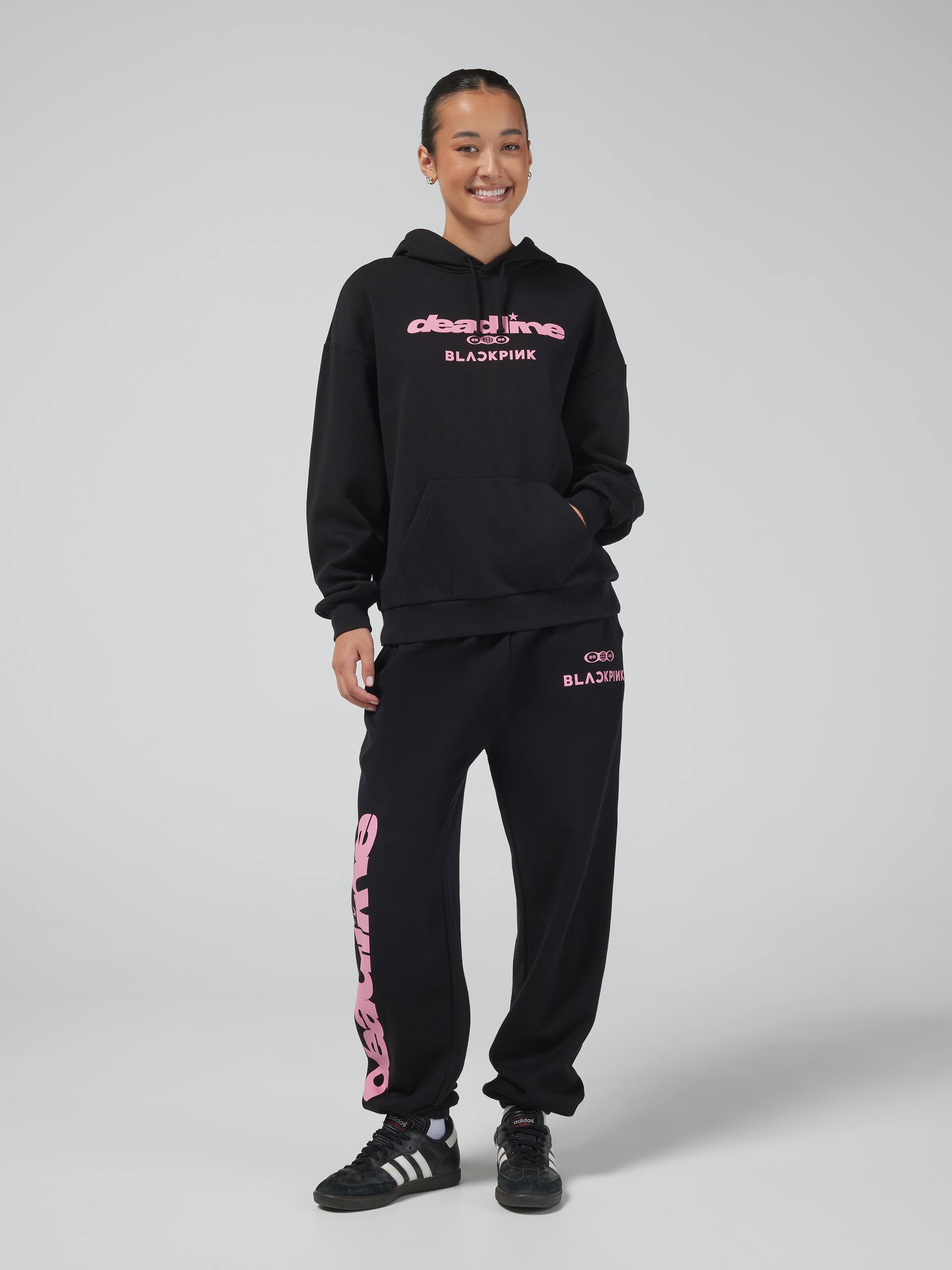 Music Black Pink Oversized Hoodie