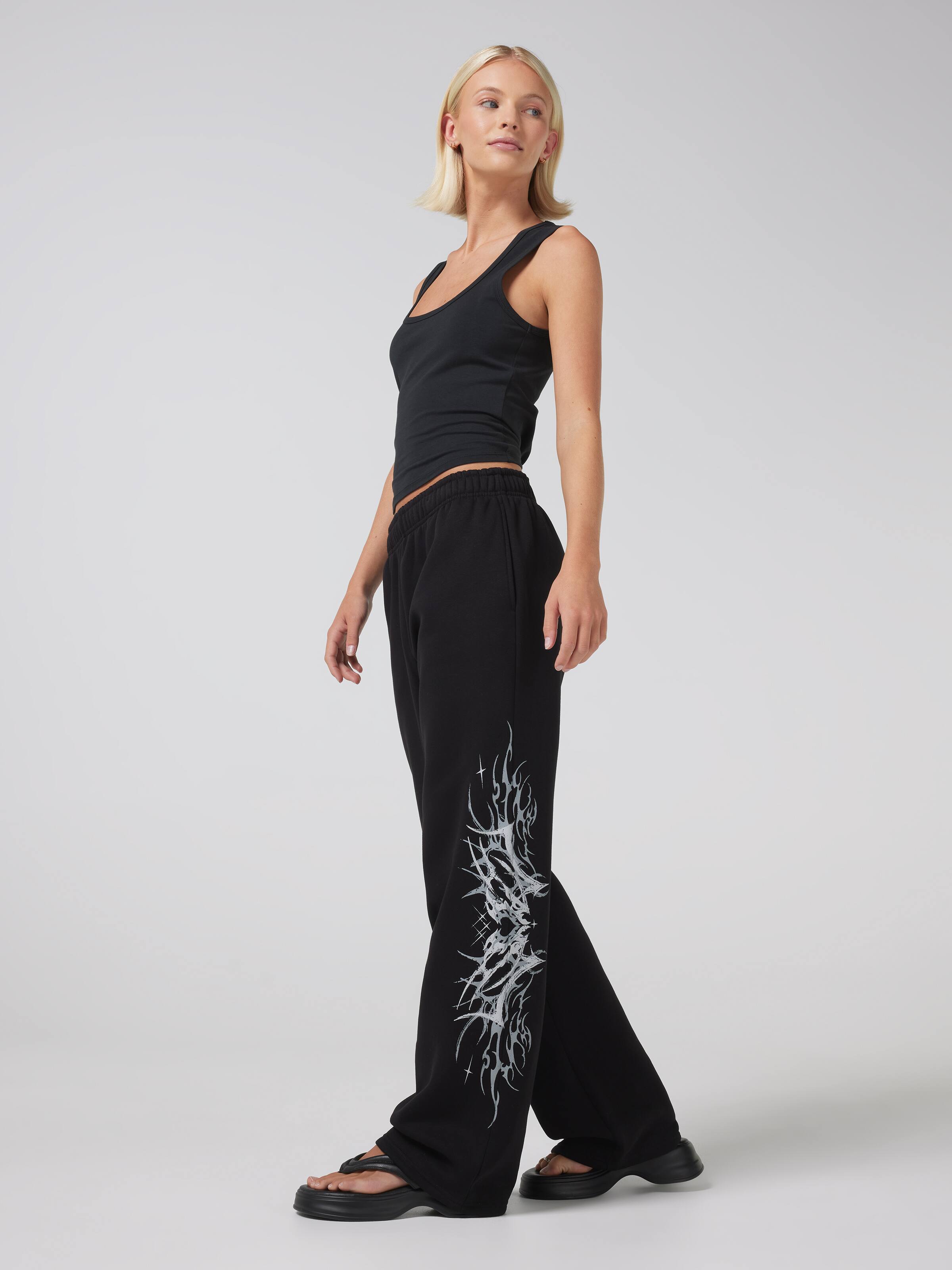 Gothic Grunge Wide Leg Track