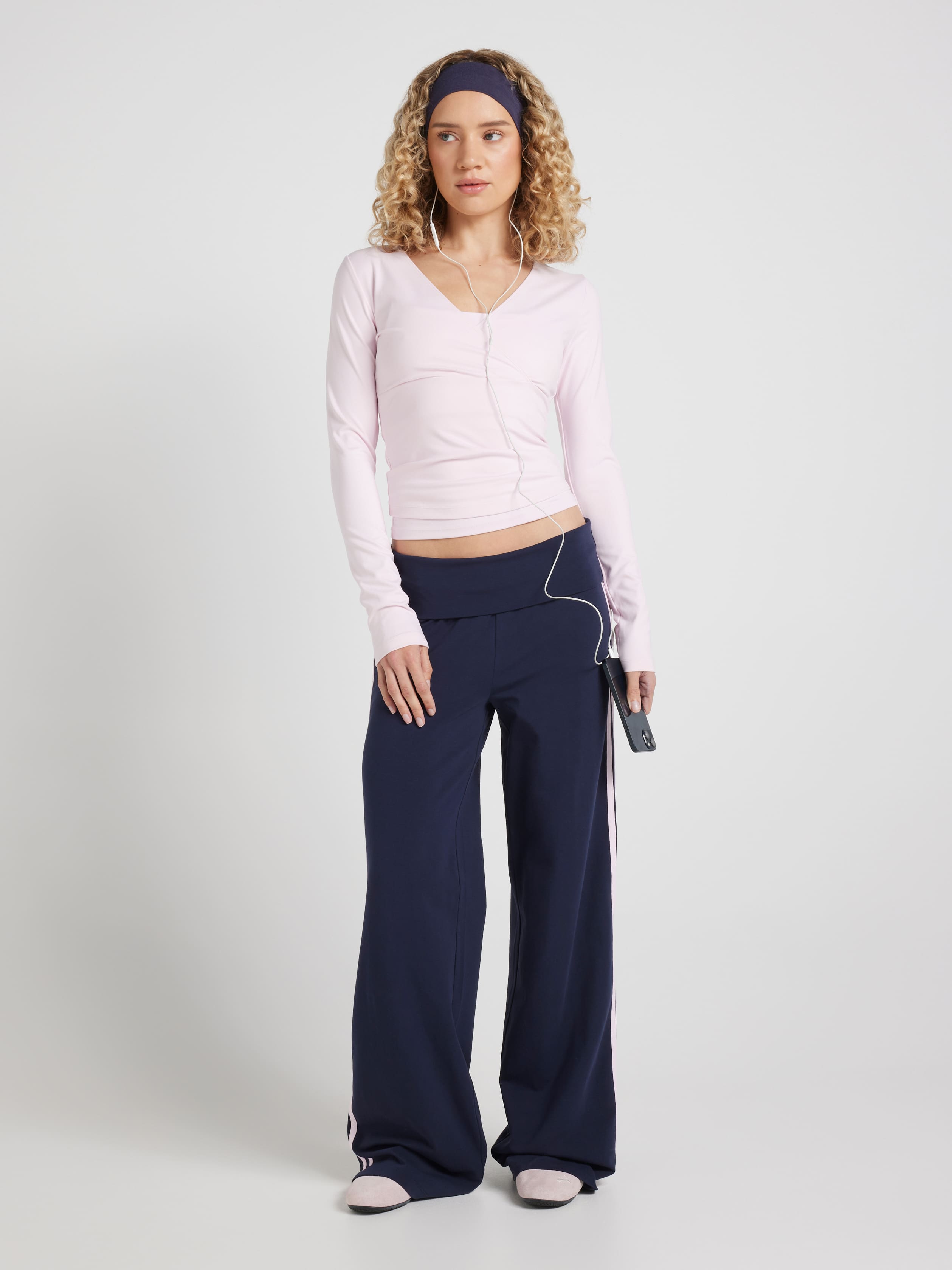 Lounge Cross Over Long Sleeve Top
