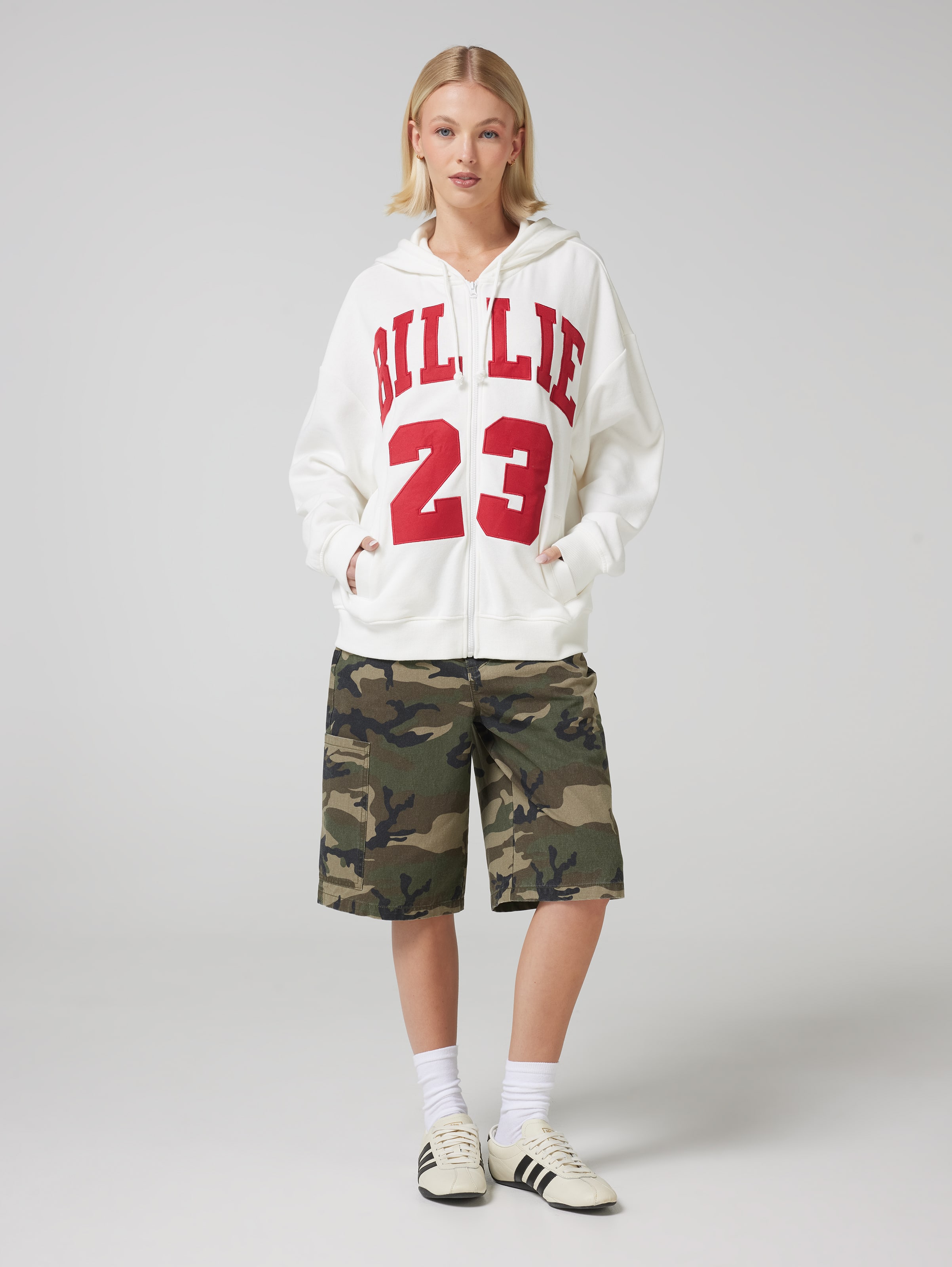 Music Billie 23 Oversized Zip Thru Hoodie