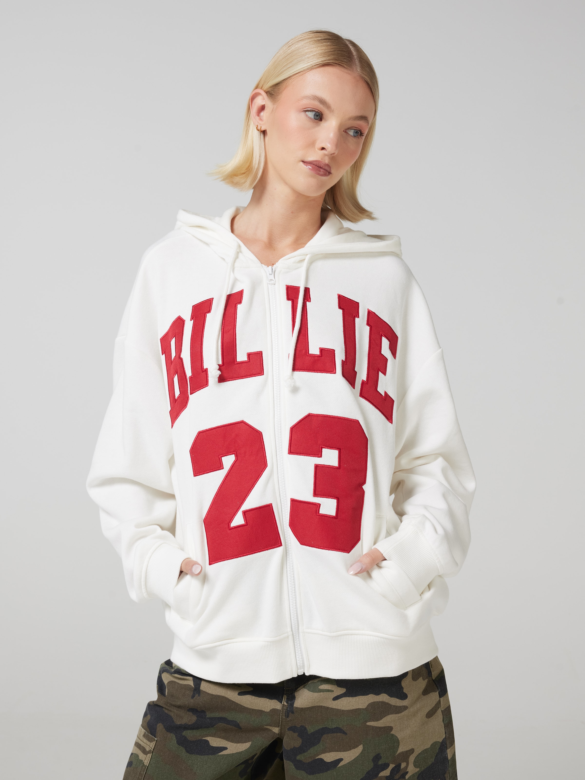 Music Billie 23 Oversized Zip Thru Hoodie