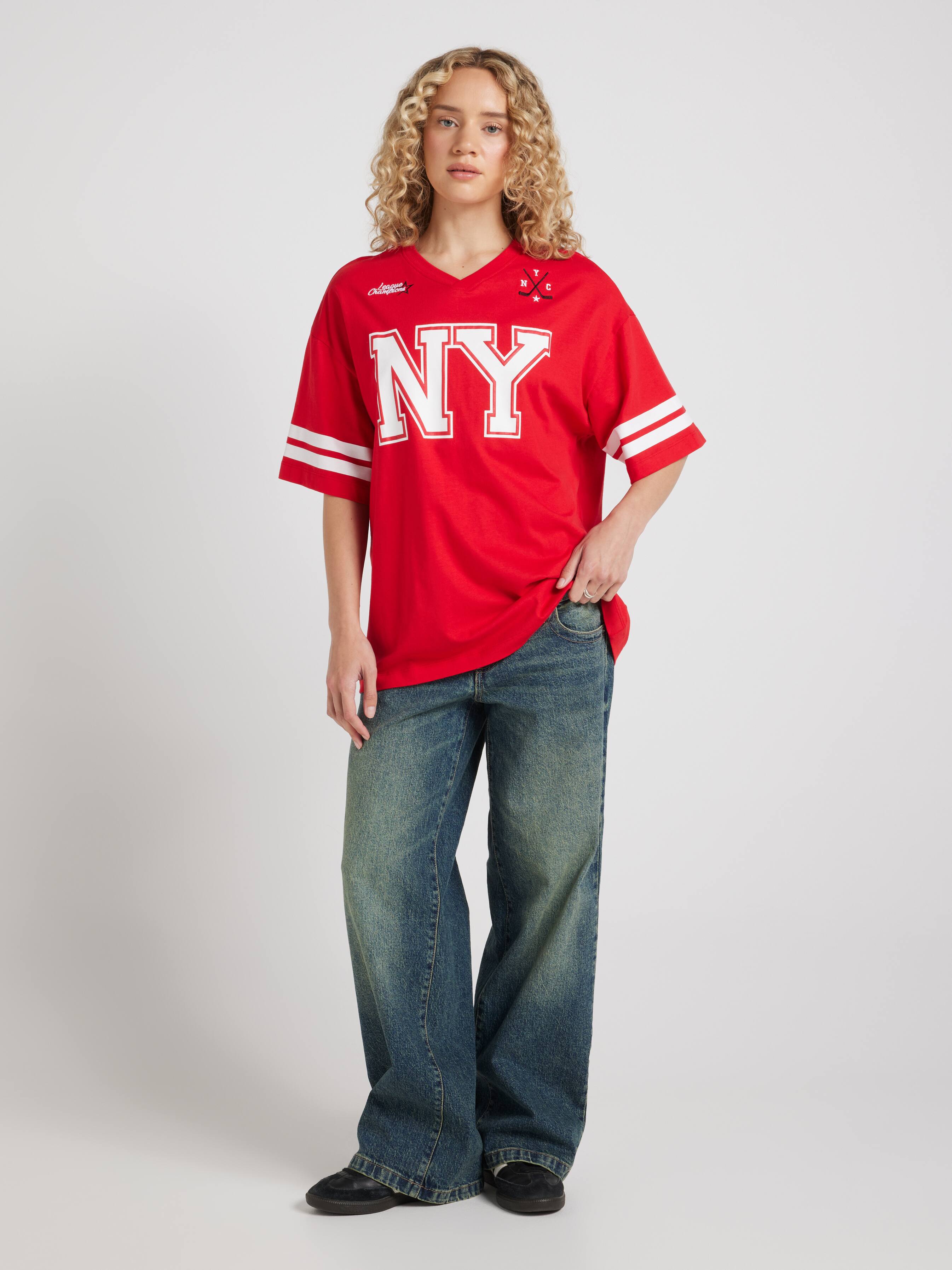 V Neck Over Size Tee