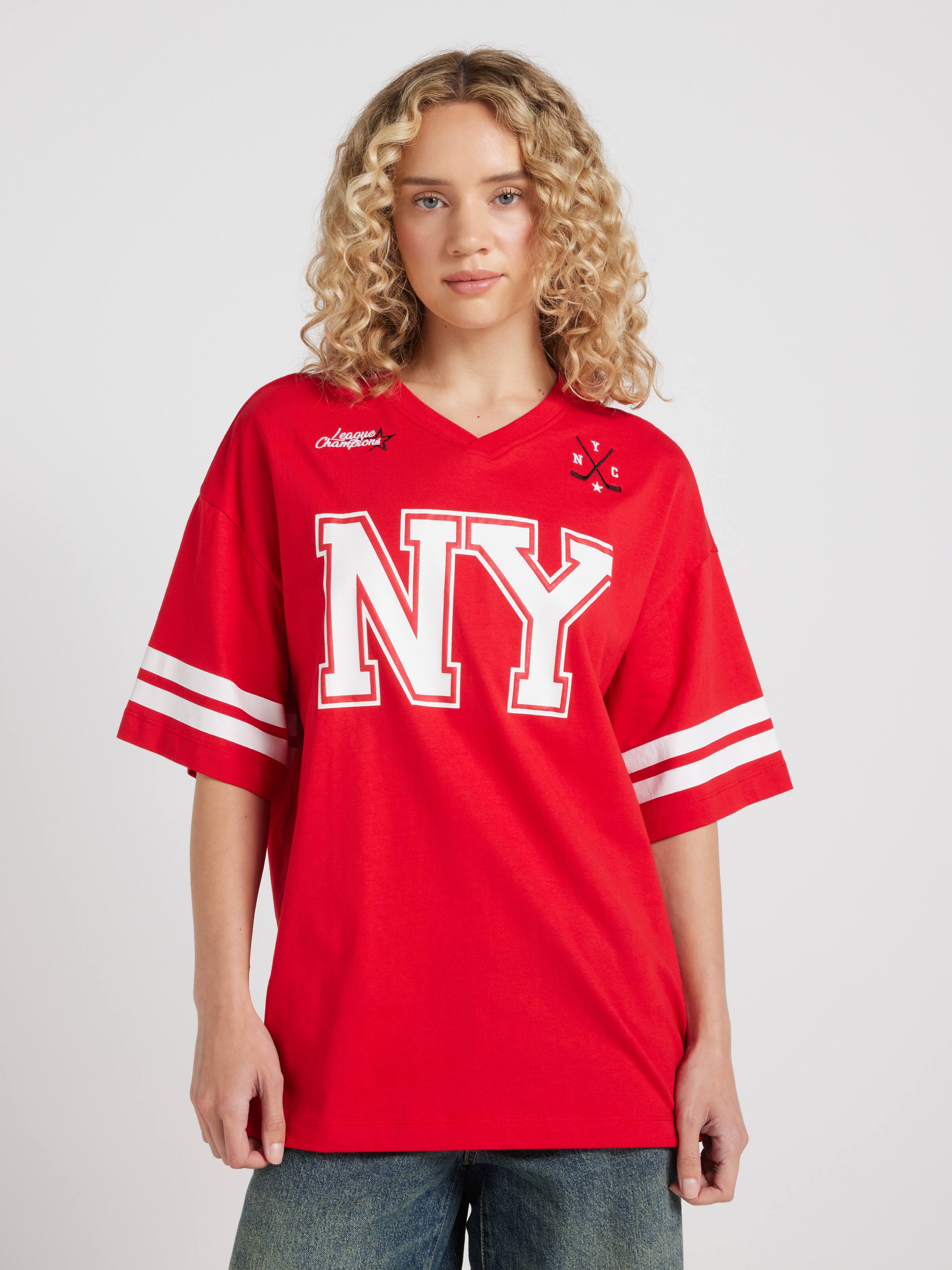 V Neck Over Size Tee