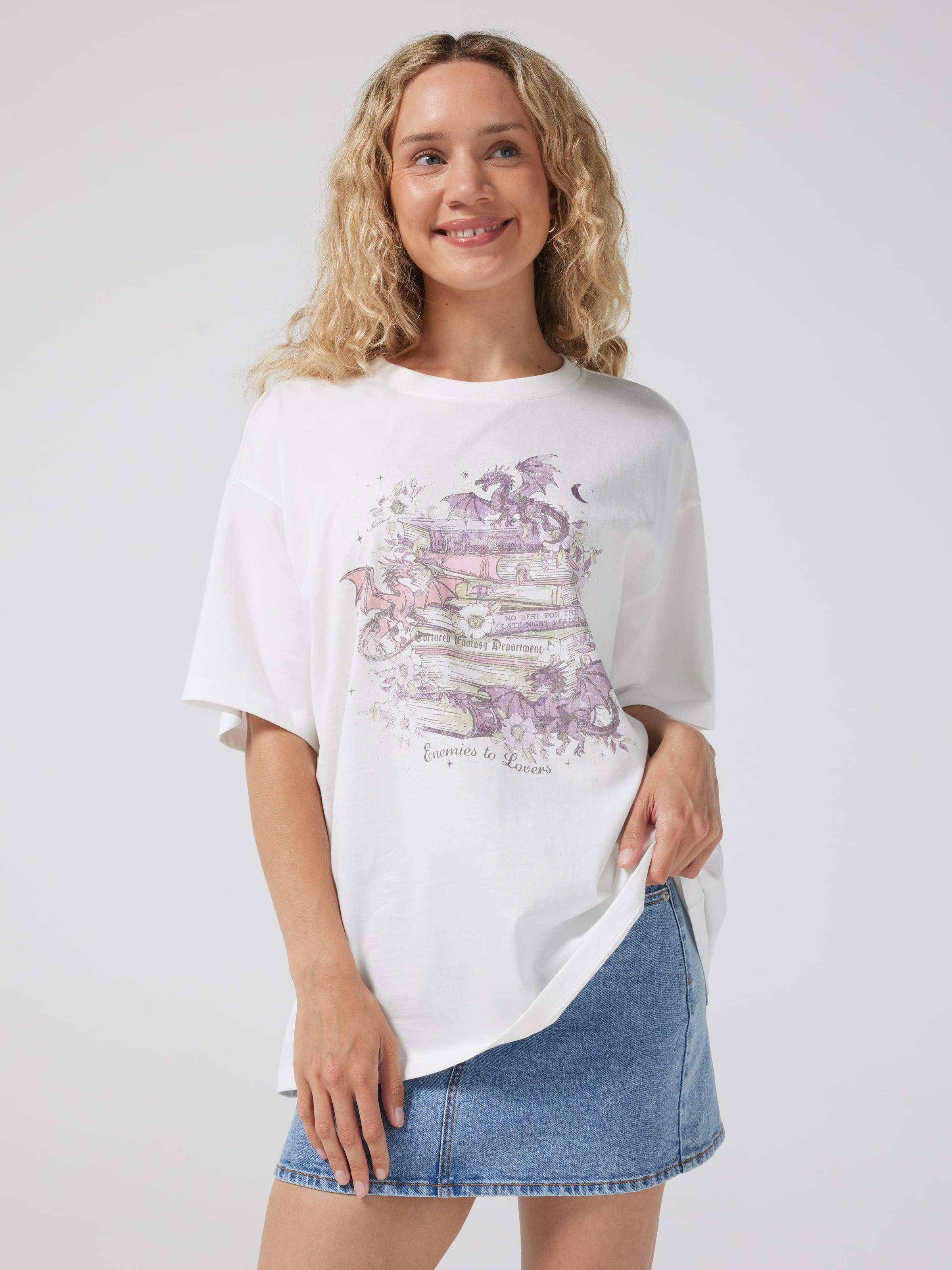 Late Night Reader Oversized Tee