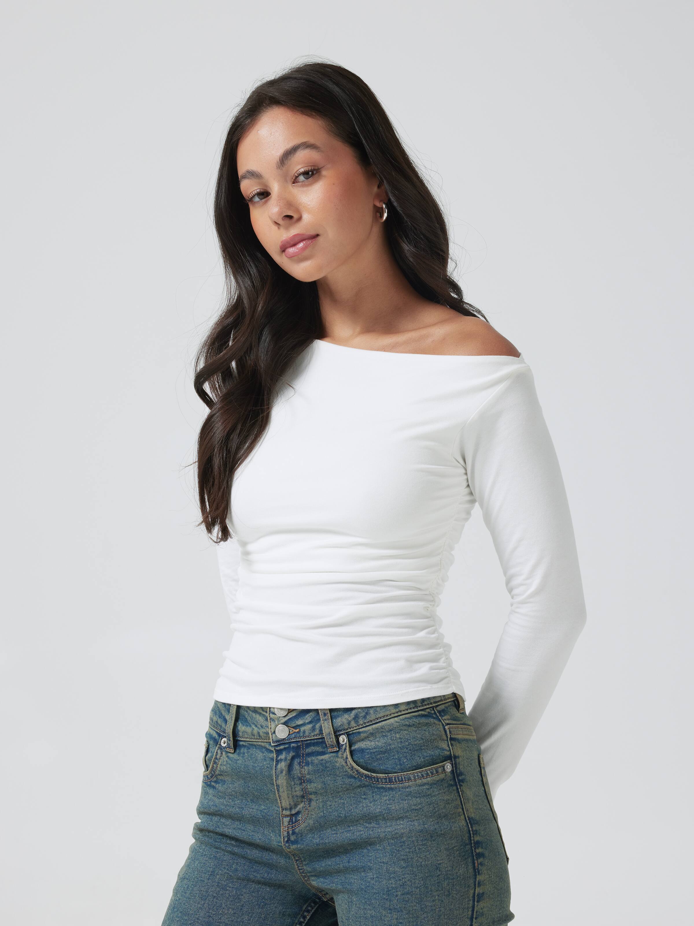W Long Sleeve Asym Top