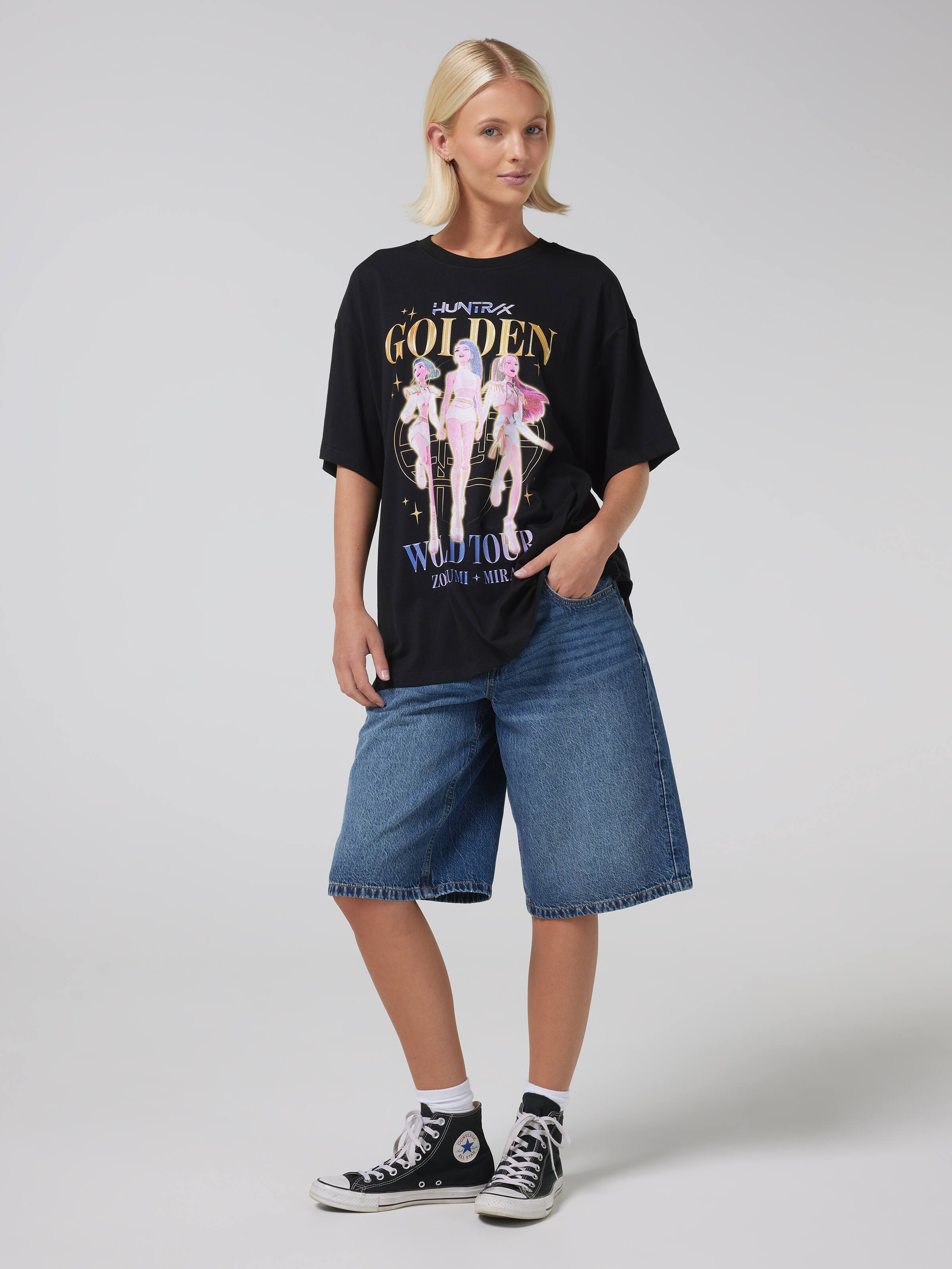 Kpop Demon Hunters Golden Tour Oversized Tee