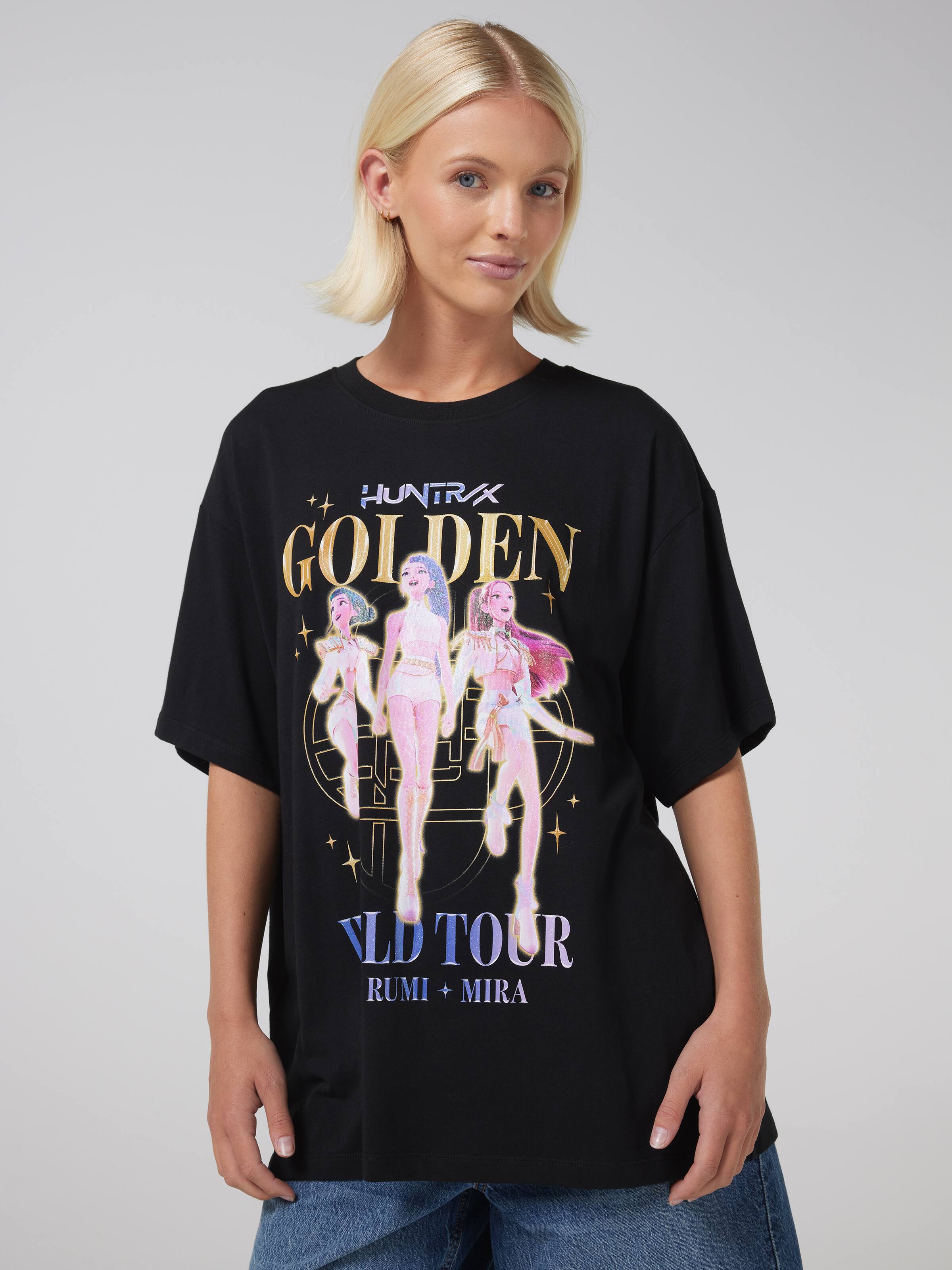 Kpop Demon Hunters Golden Tour Oversized Tee