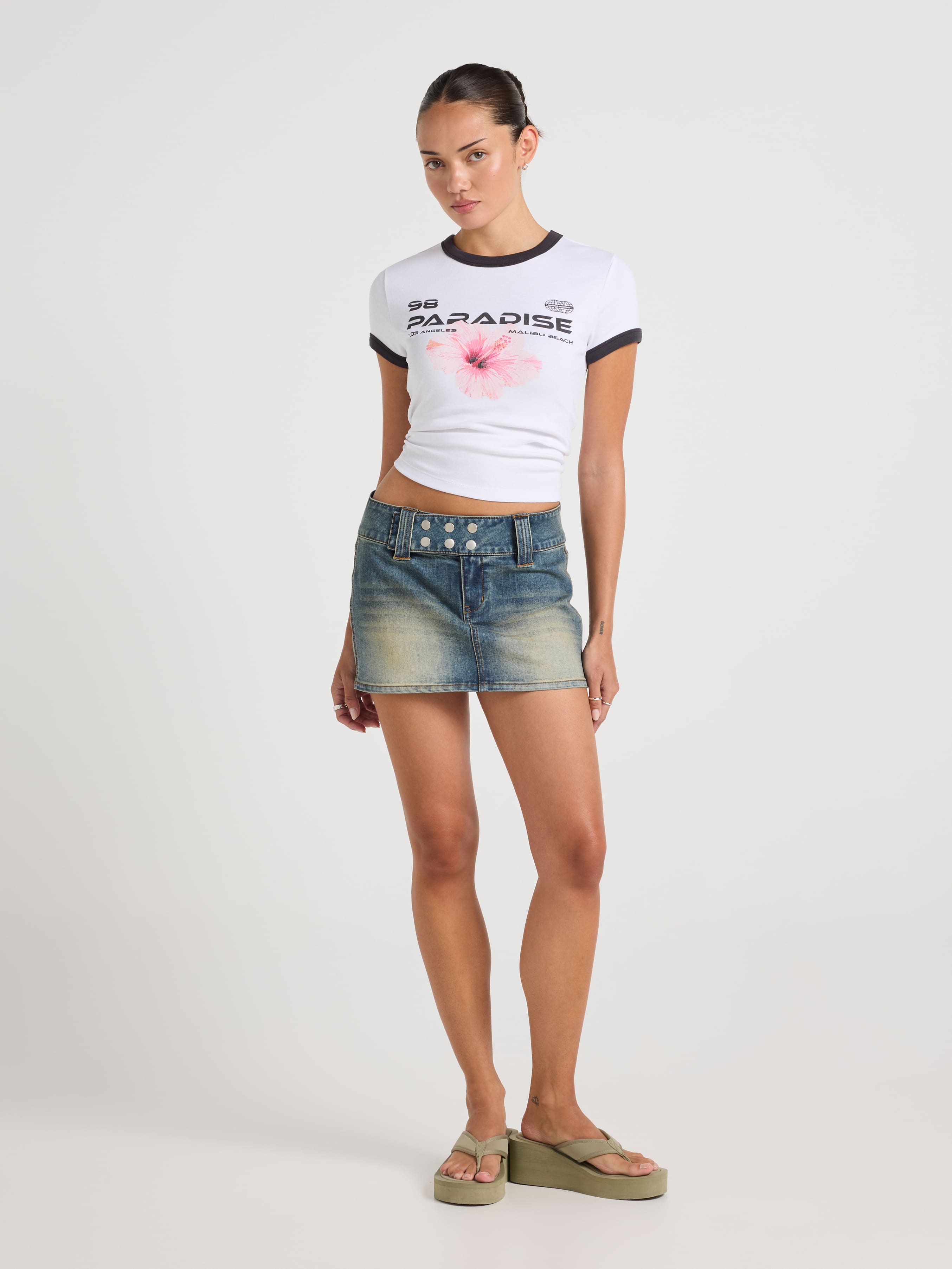 Summer Paradise Baby Ringer Tee