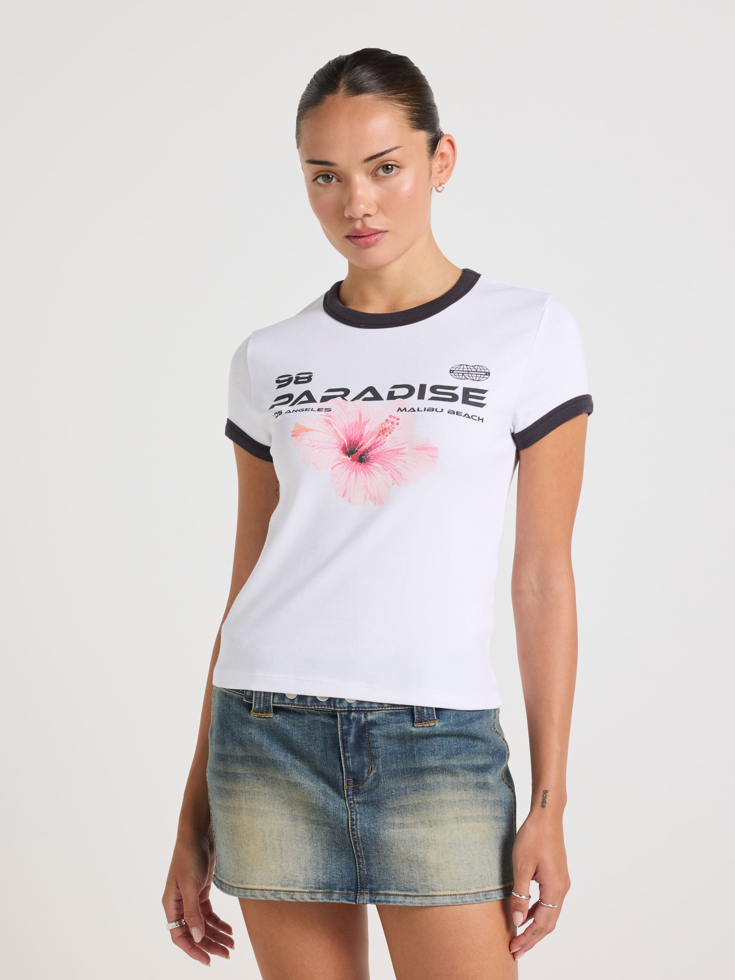 Summer Paradise Baby Ringer Tee