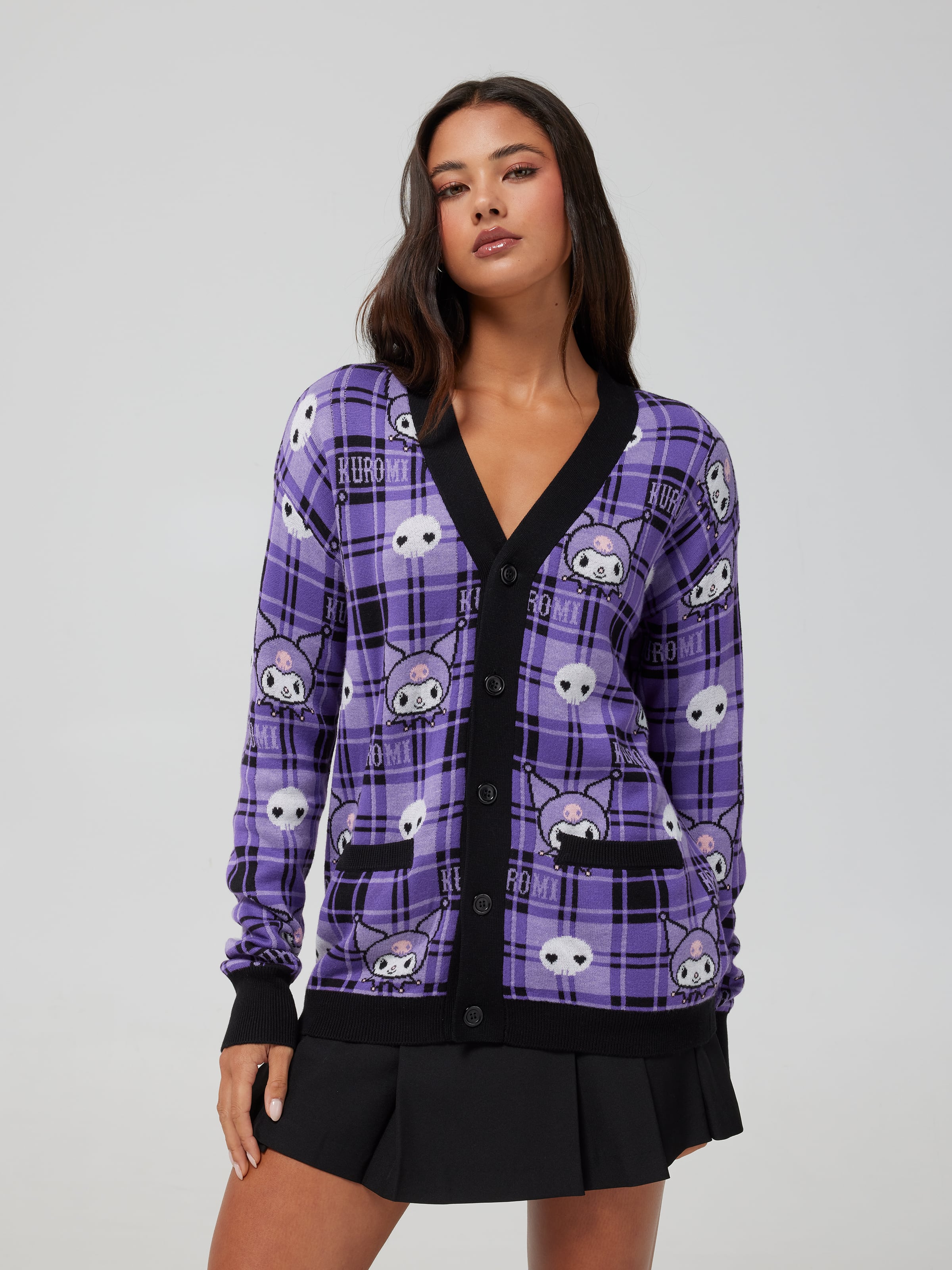 Kuromi Plaid Cardigan