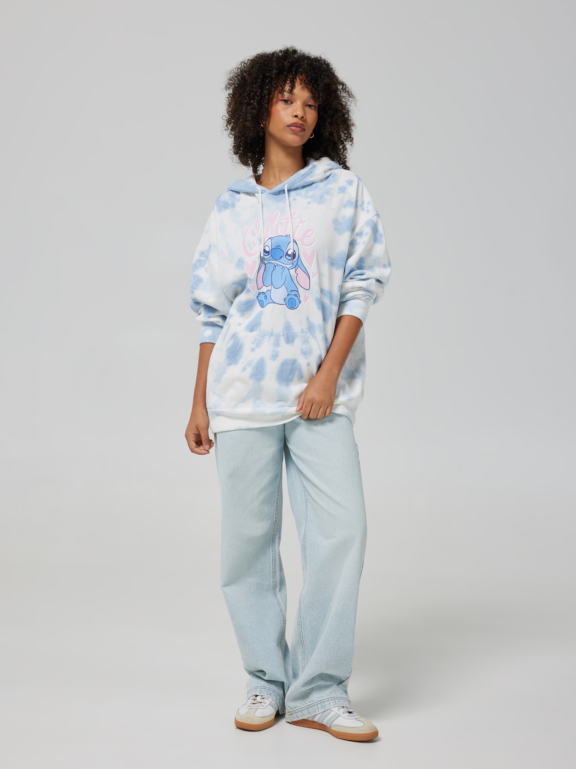 Lilo & Stitch Cutie Tie Dye Oversized Hoodie