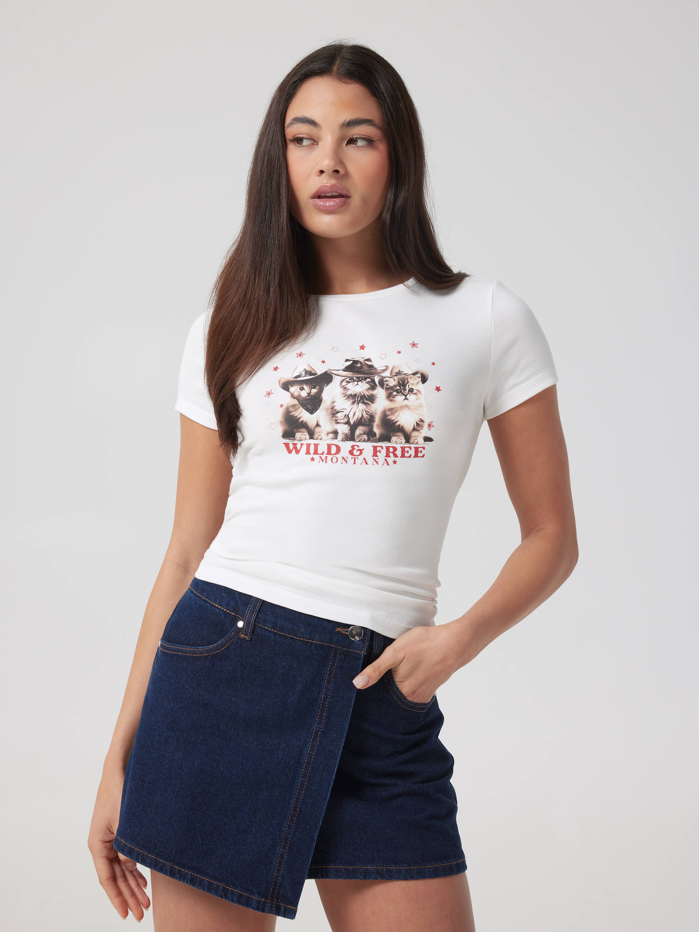 Western Kittens Baby Tee