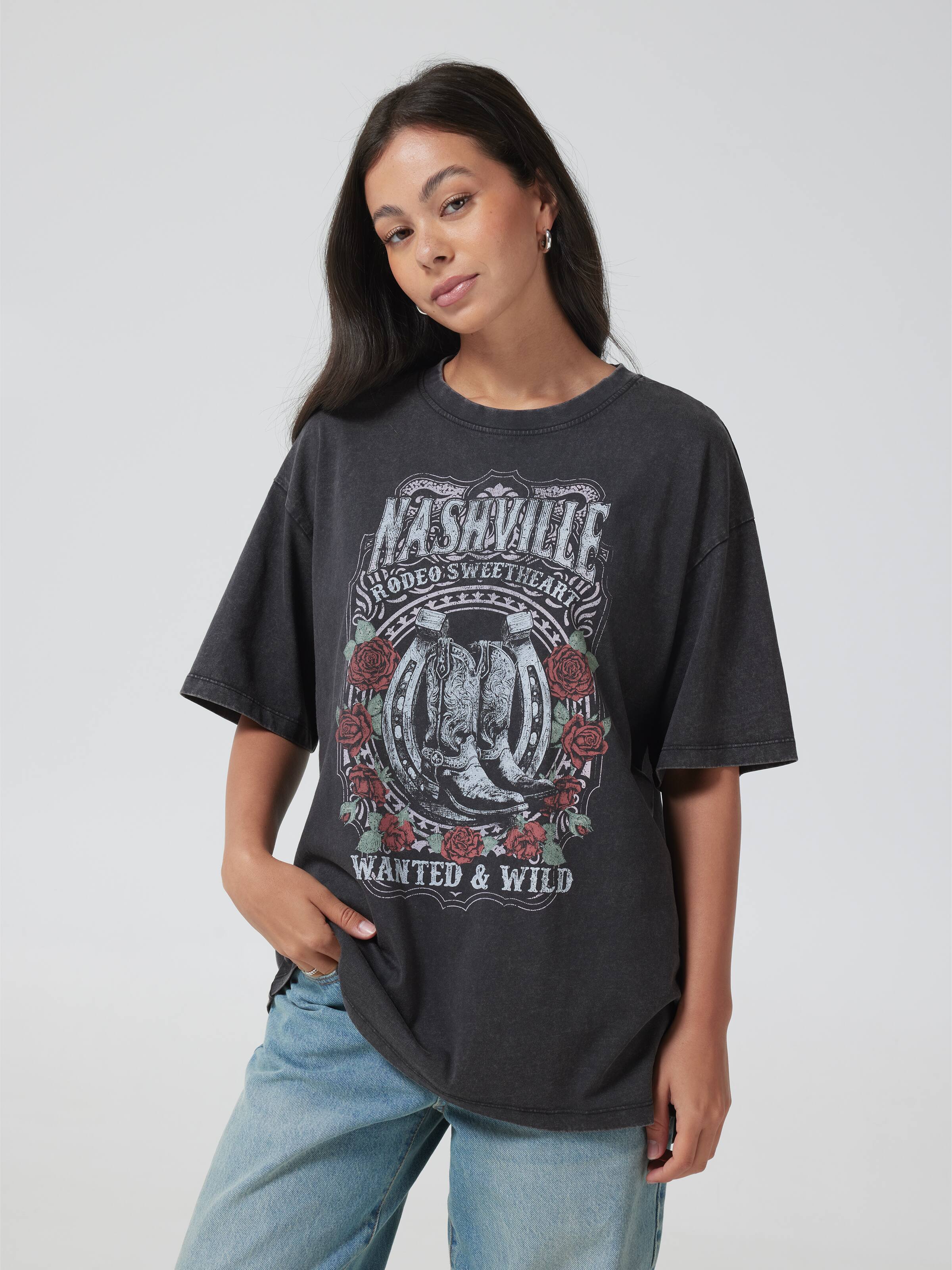 Wanted & Wild Boho Oversized Tee