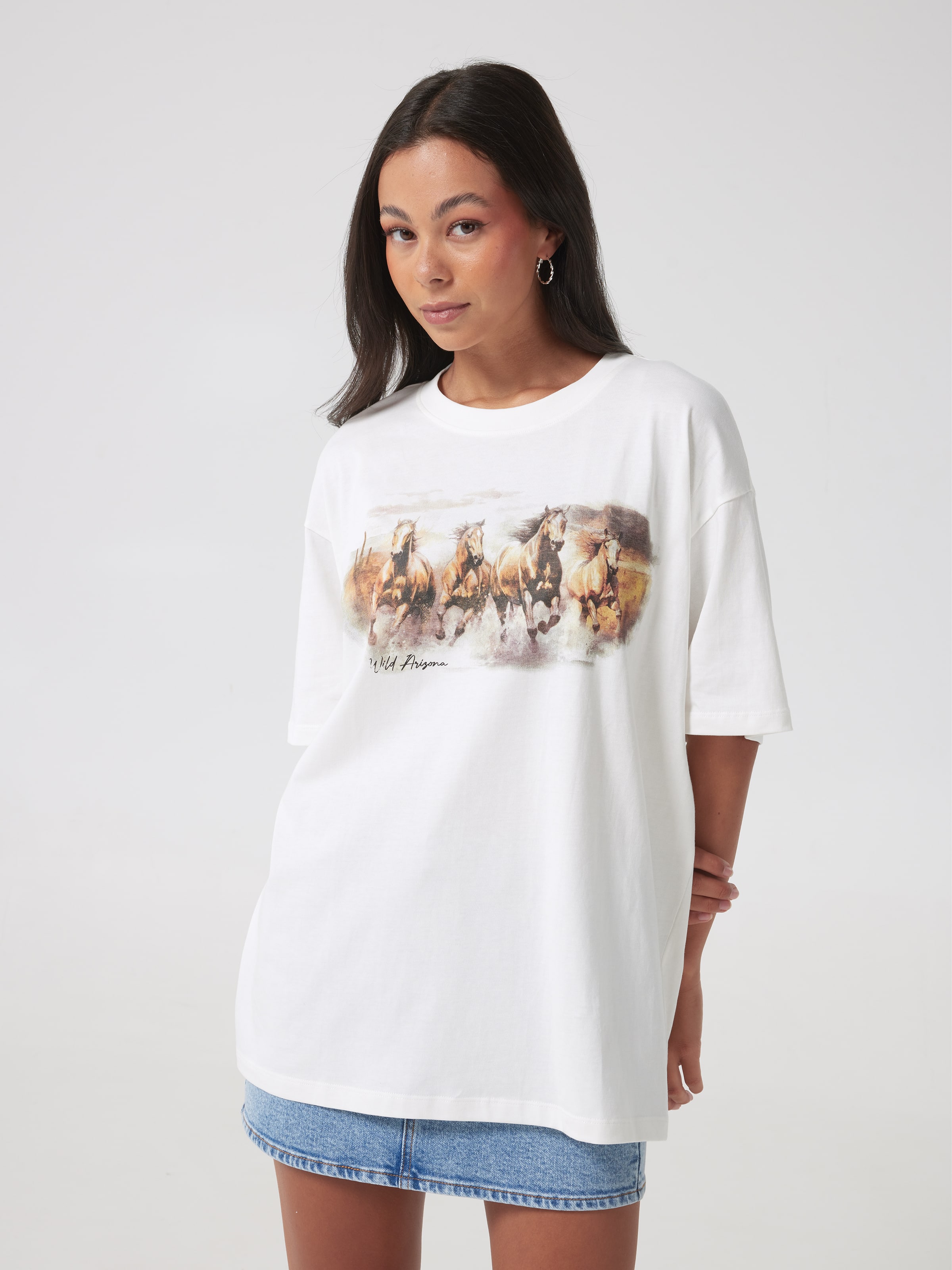 Horses Oversized Tee