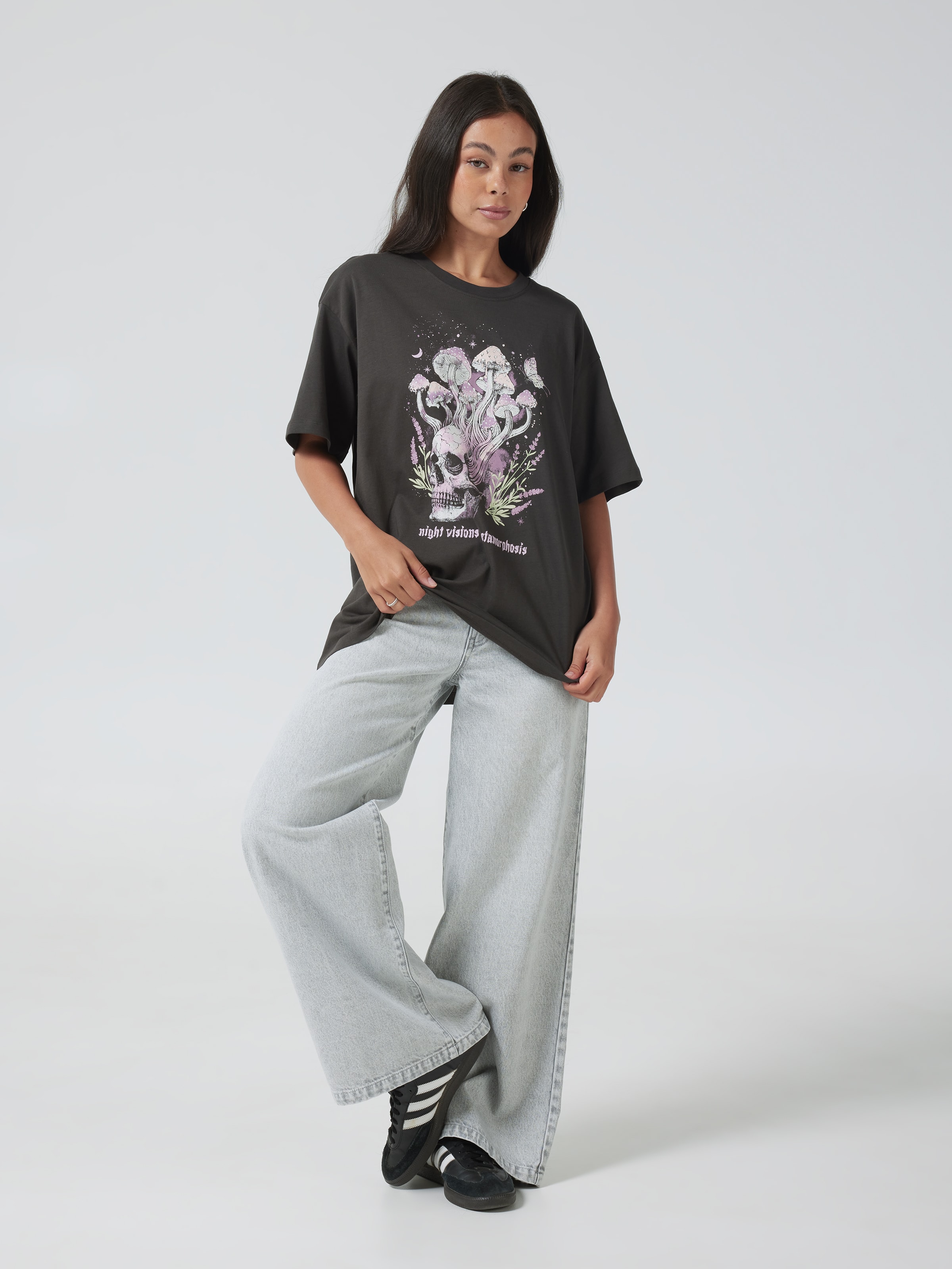 Night Vision Mushroom Oversized Tee