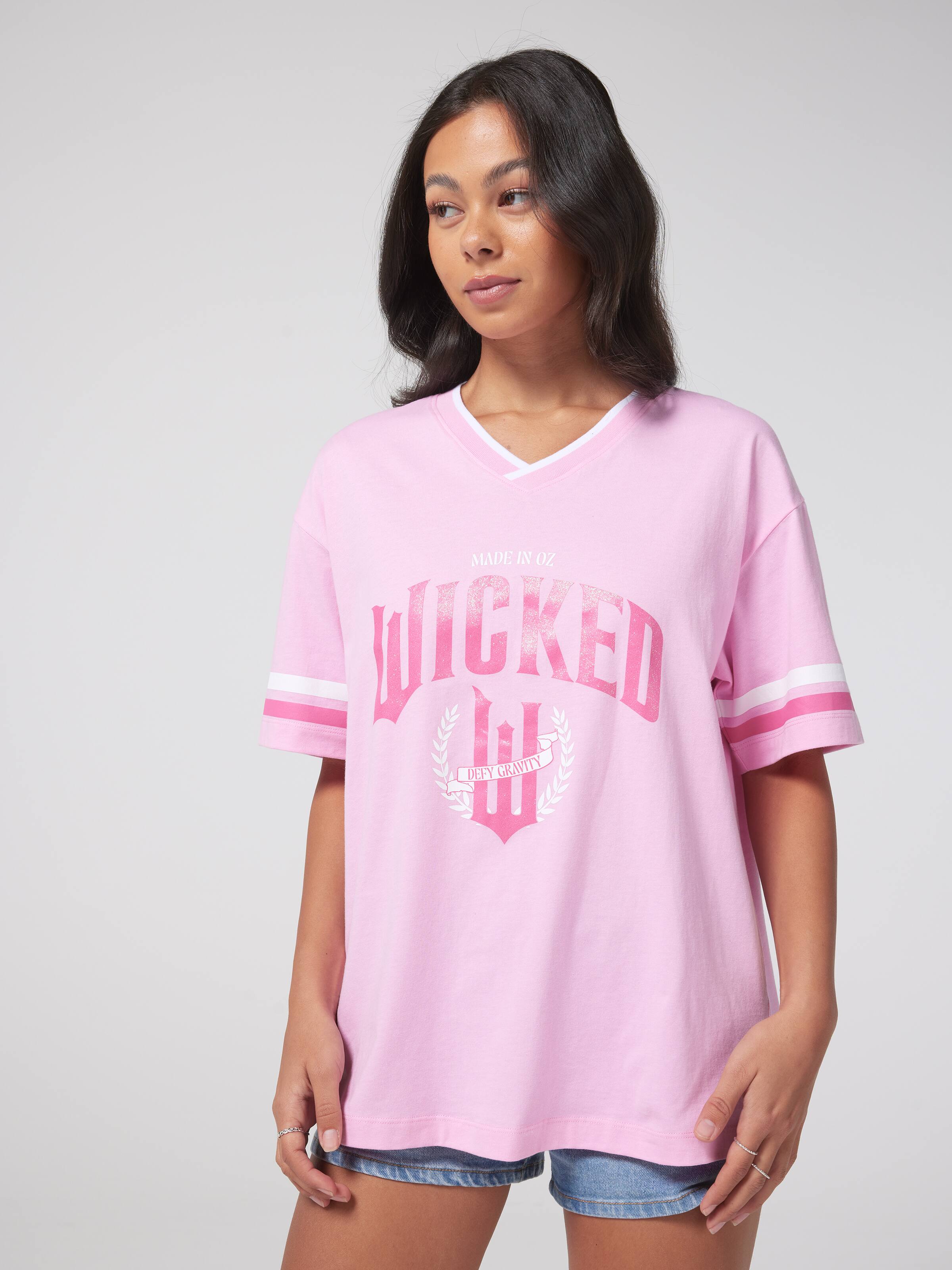 Wicked Glinda Oversized V Neck Tee