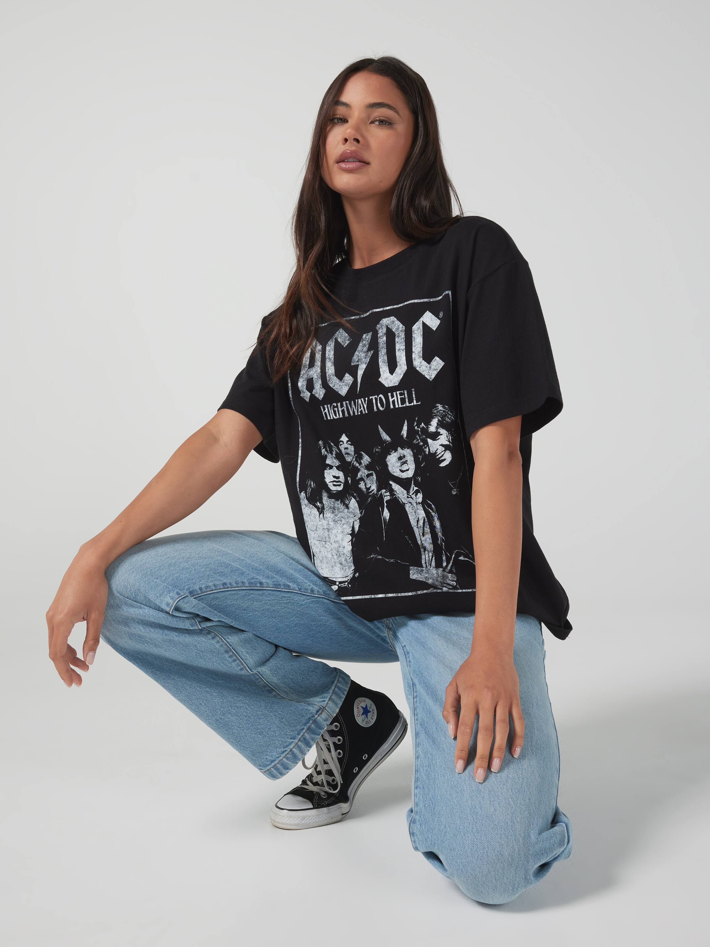 Music Acdc Oversized Tee
