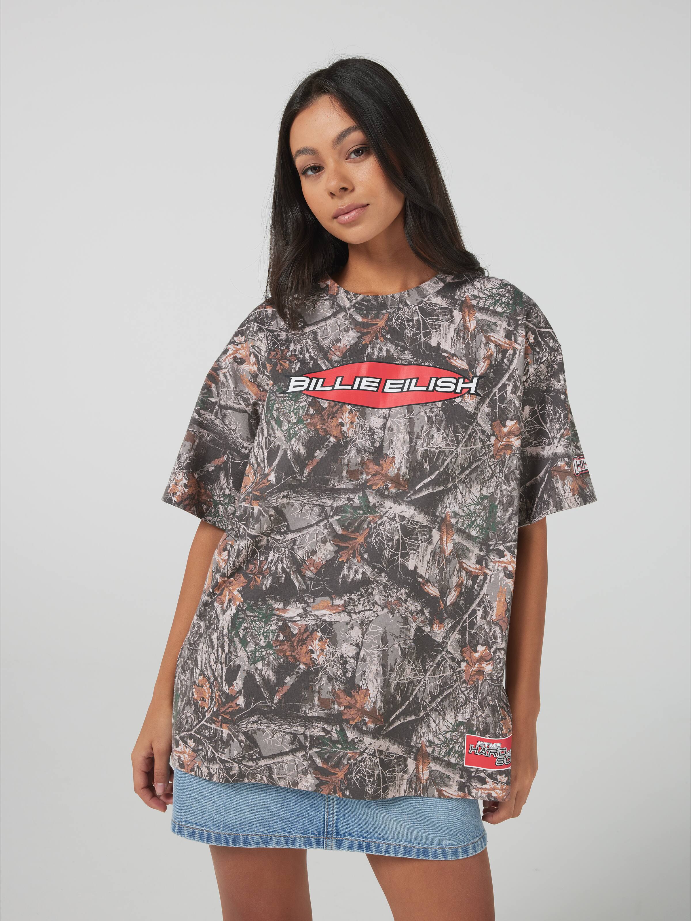 Music Billie Camo Oversized Tee