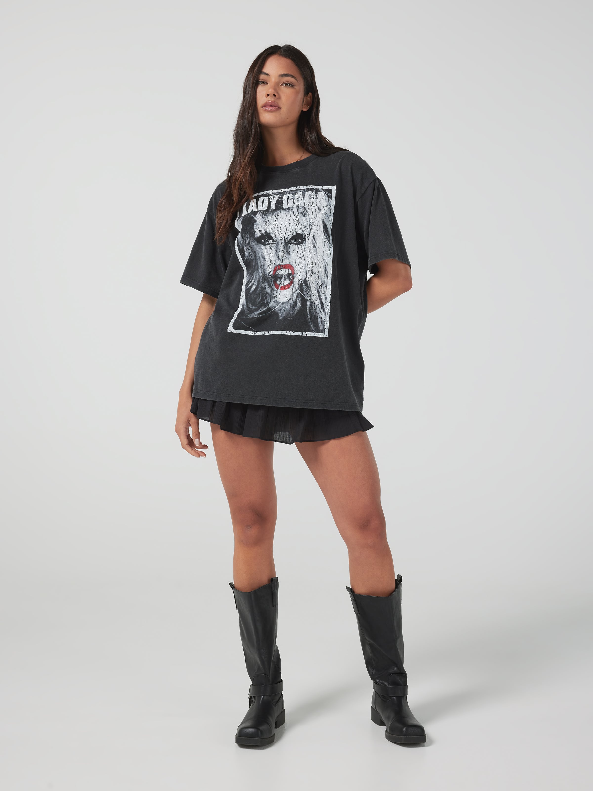 Music Lady Gaga Icon Oversized Tee