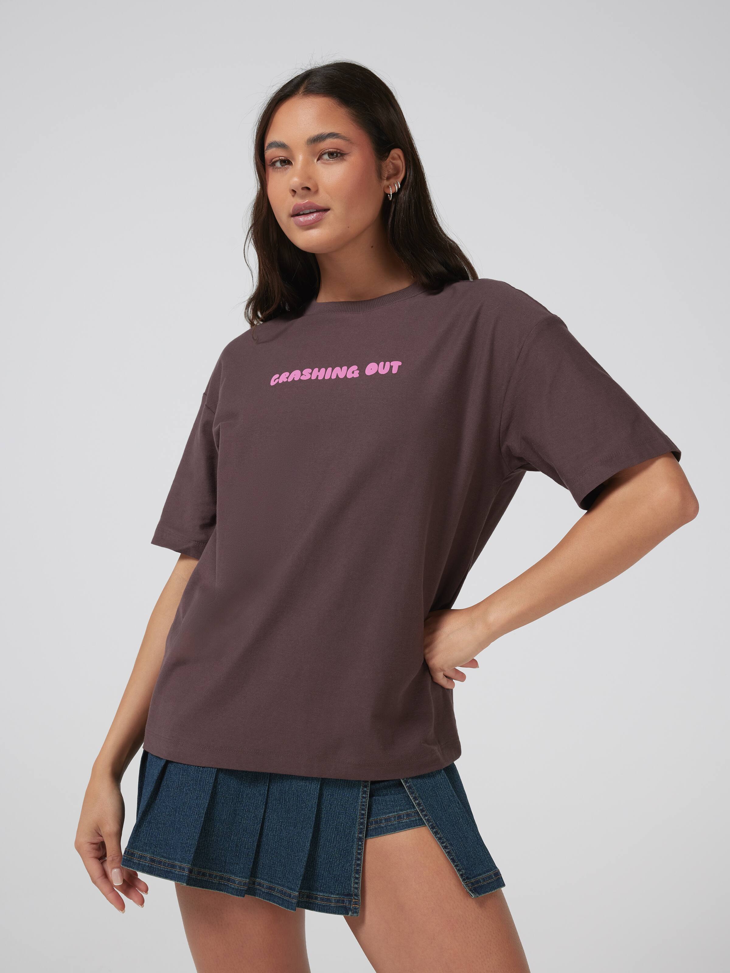 Crashing Out Oversized Tee