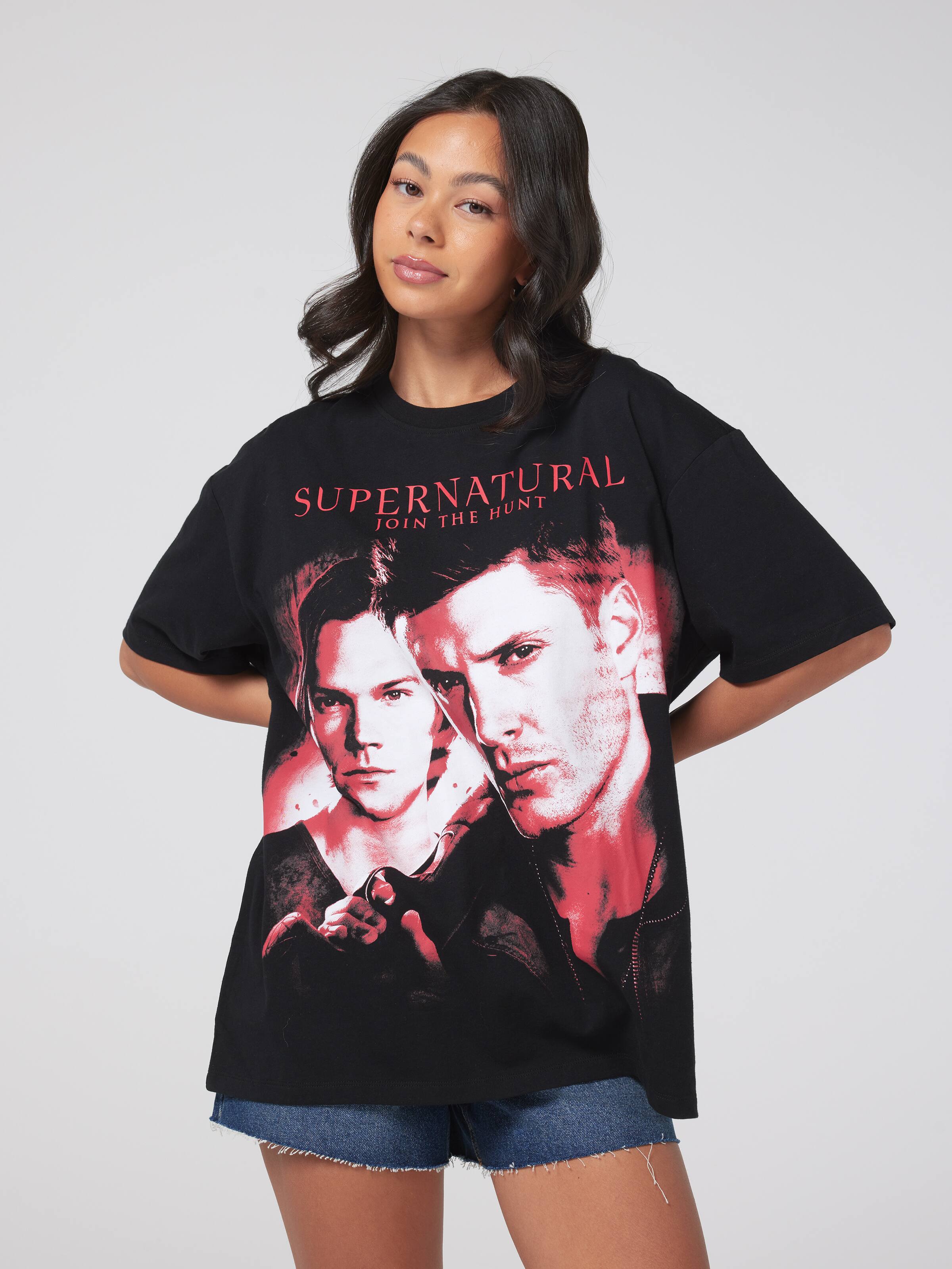 Supernatural Faces Oversized Tee