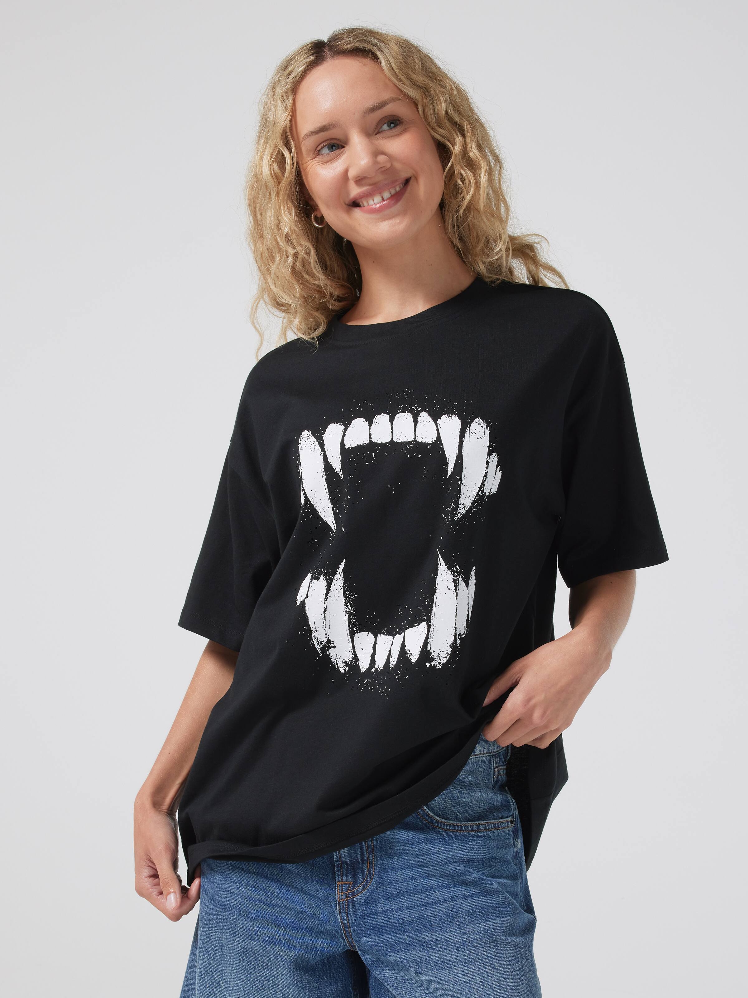 Vampire Teeth Oversized Tee