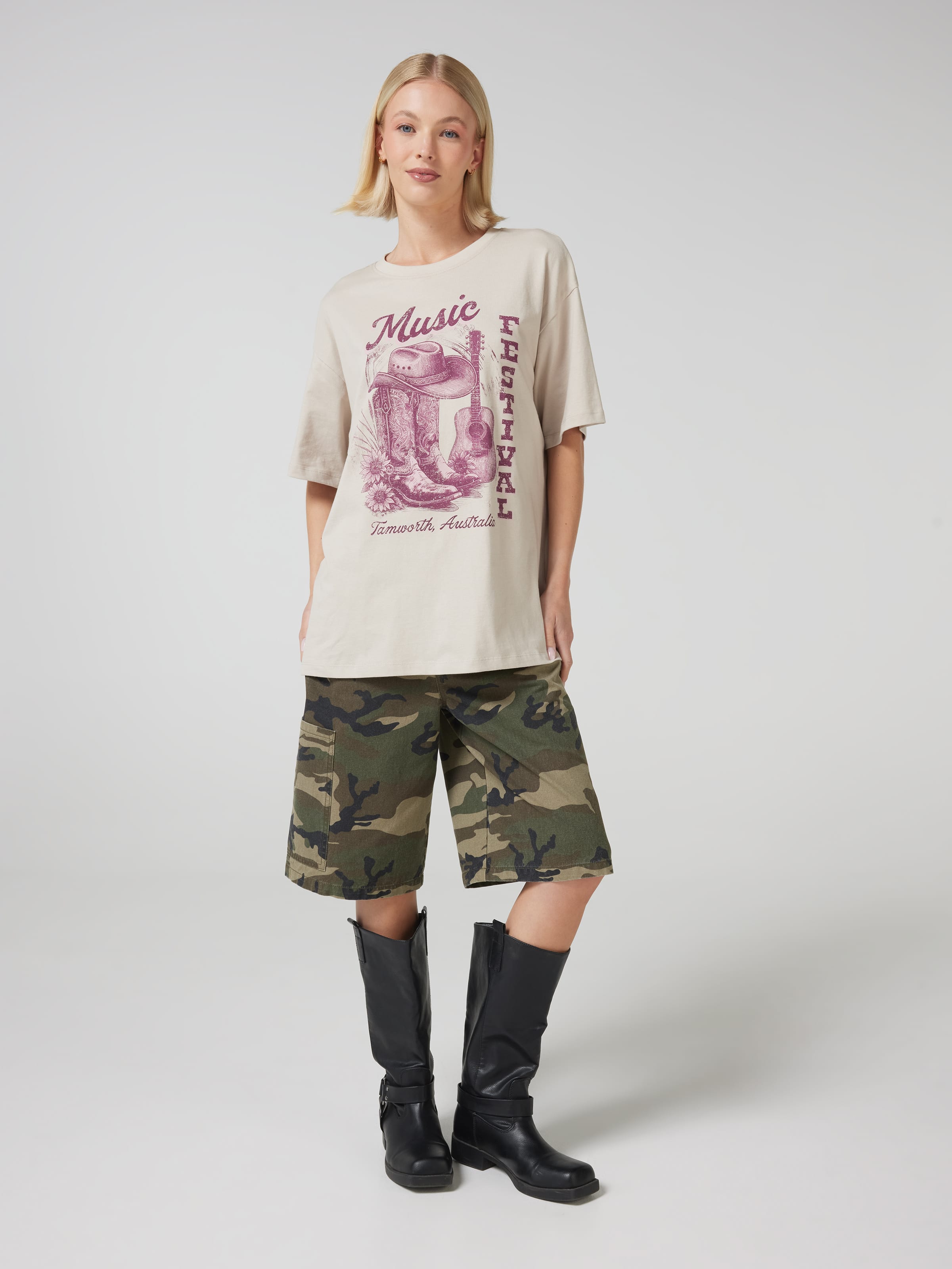 Music Festival Oversized Tee