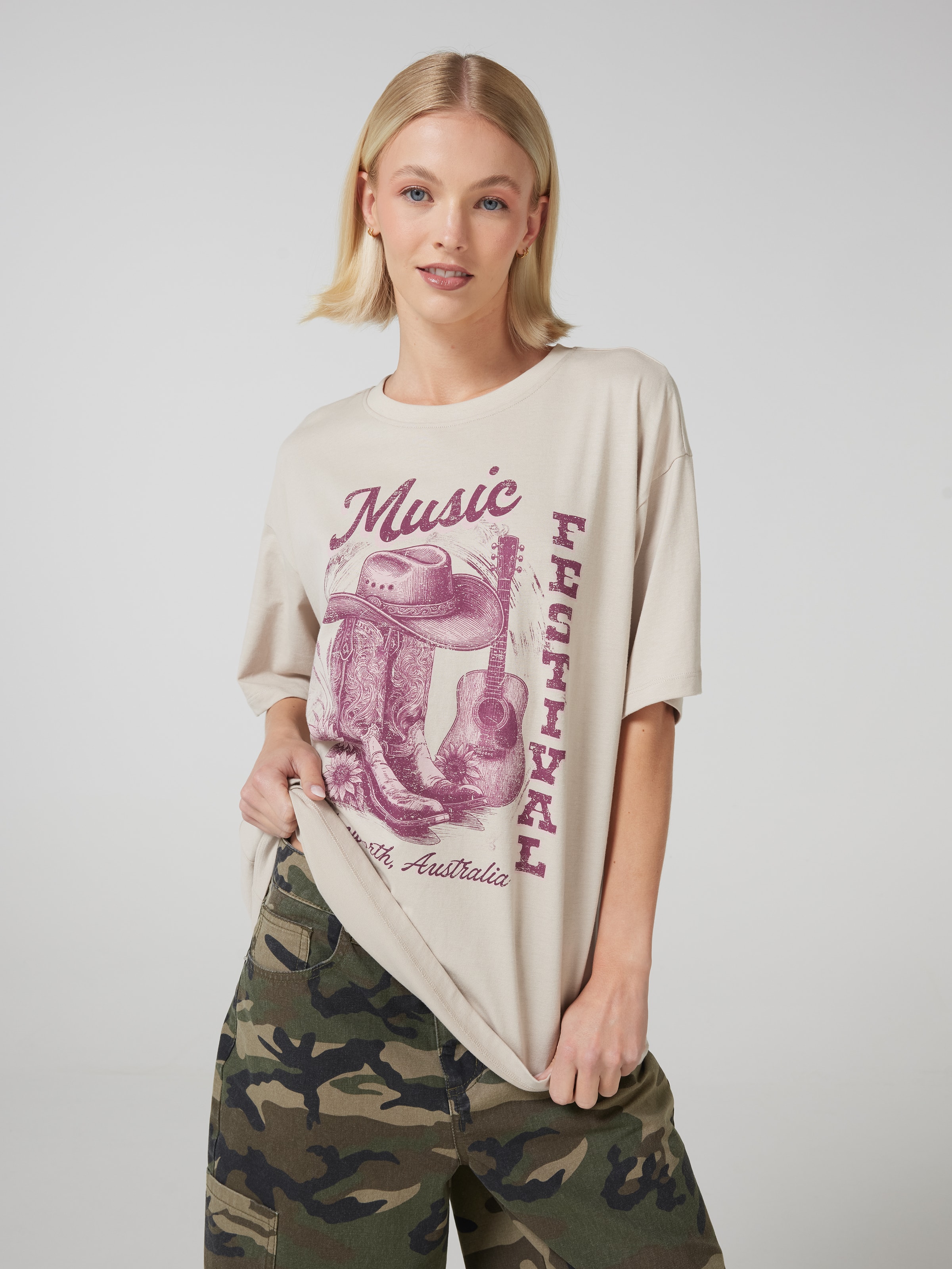 Music Festival Oversized Tee