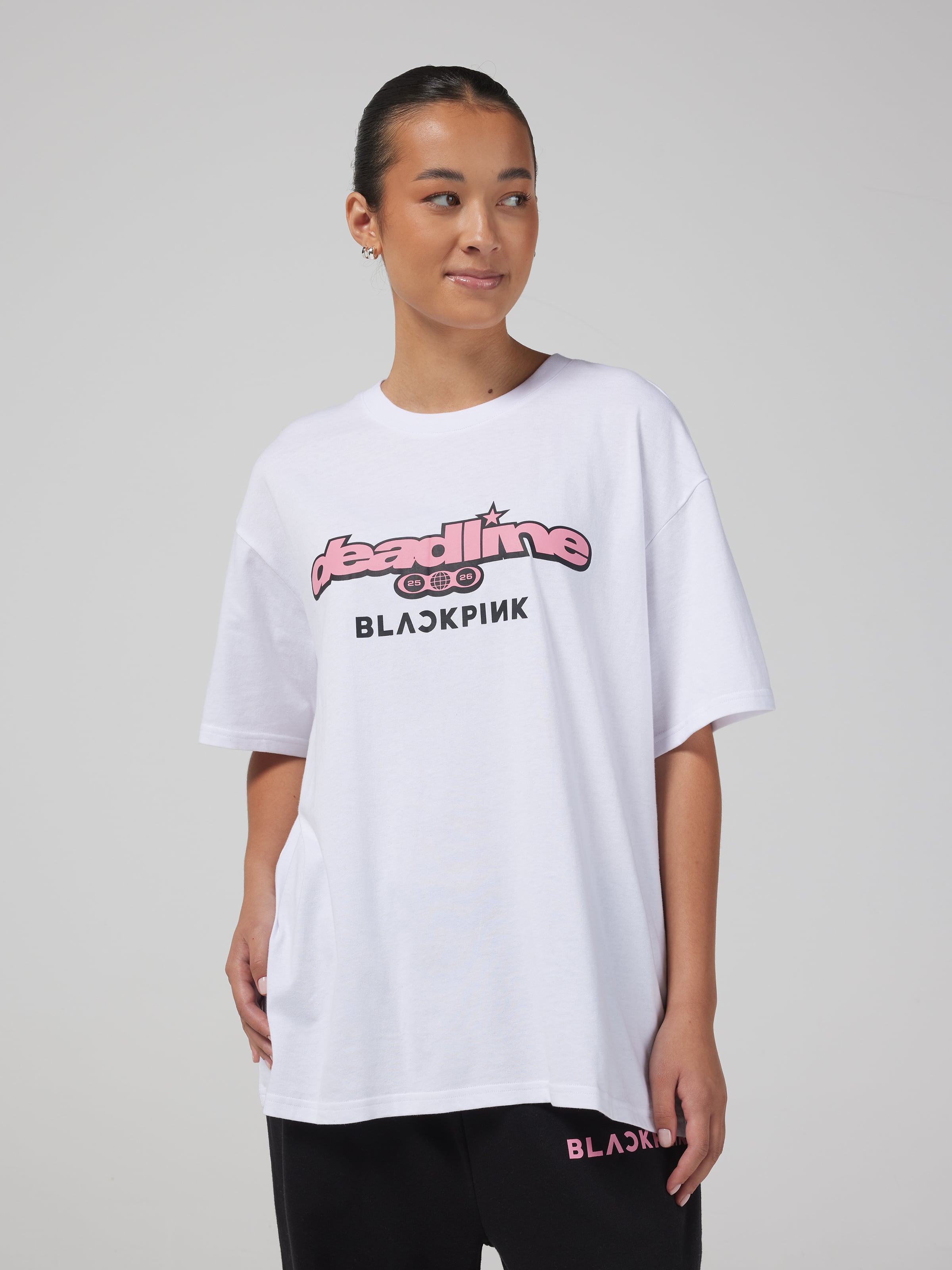 Music Black Pink Oversized Tee - Jay Jays Online