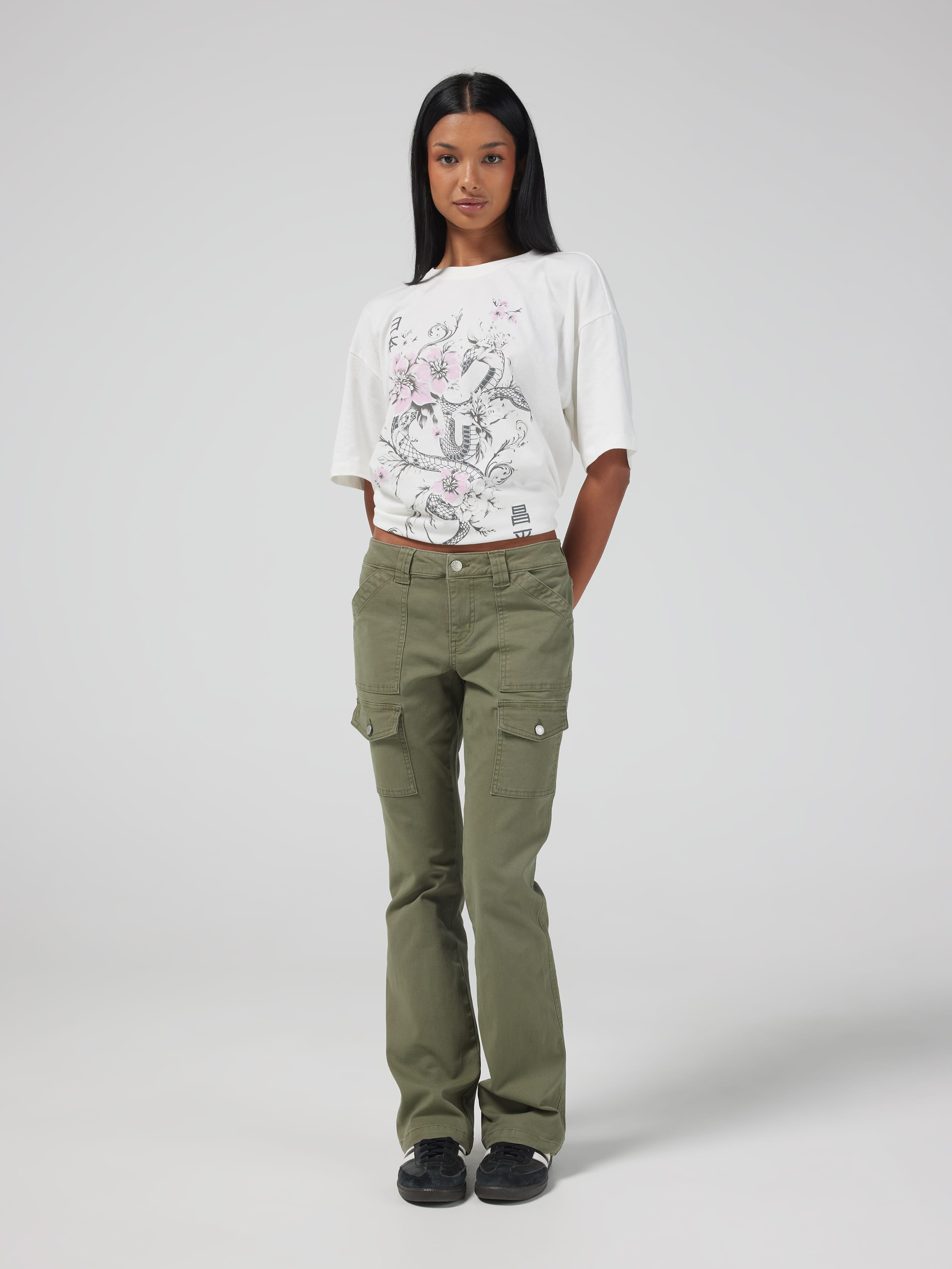 Floral Grateful Oversized Tee