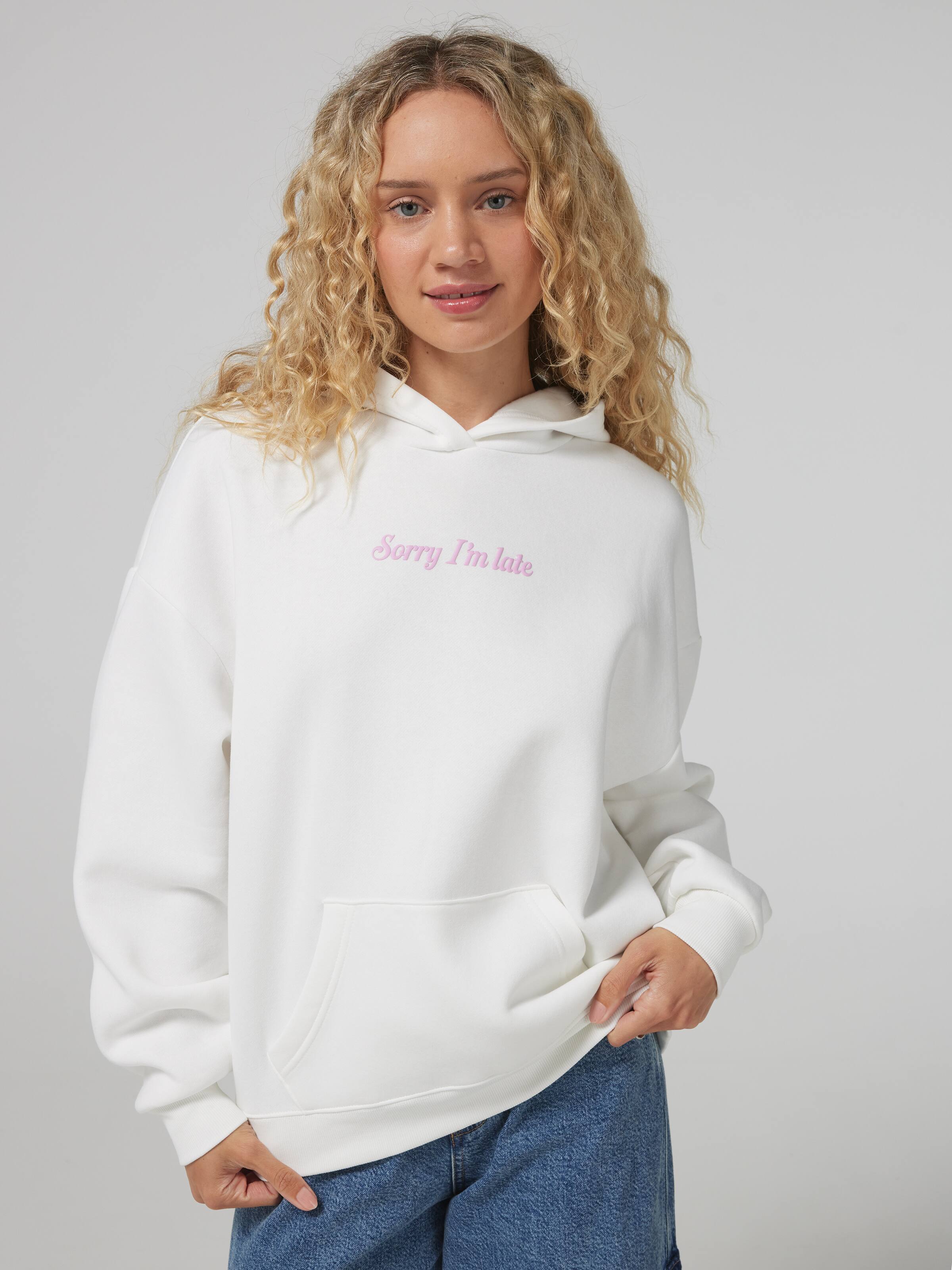 Sorry Im Late Oversized Hoodie