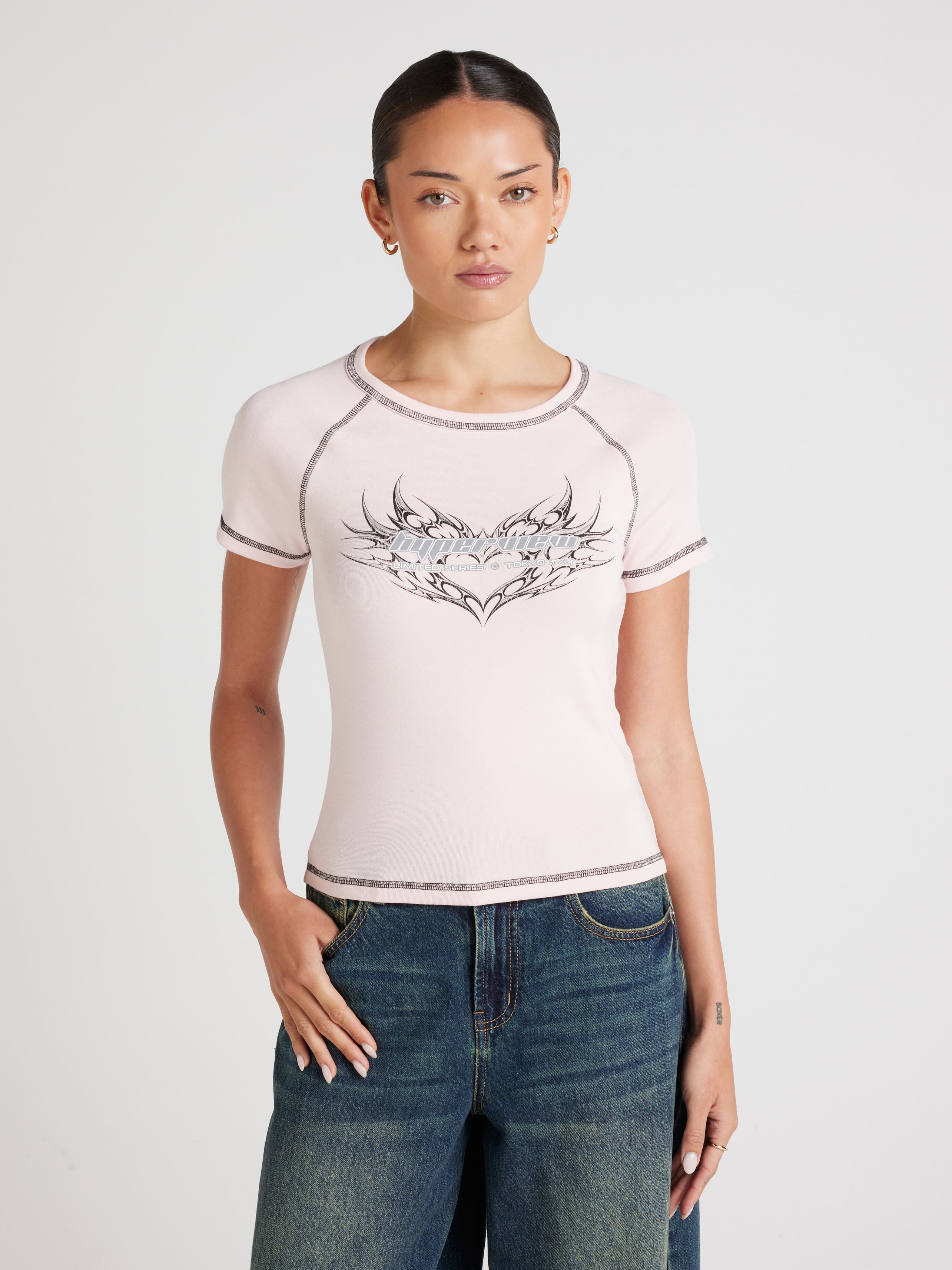 Hyperview Contrast Baby Raglan