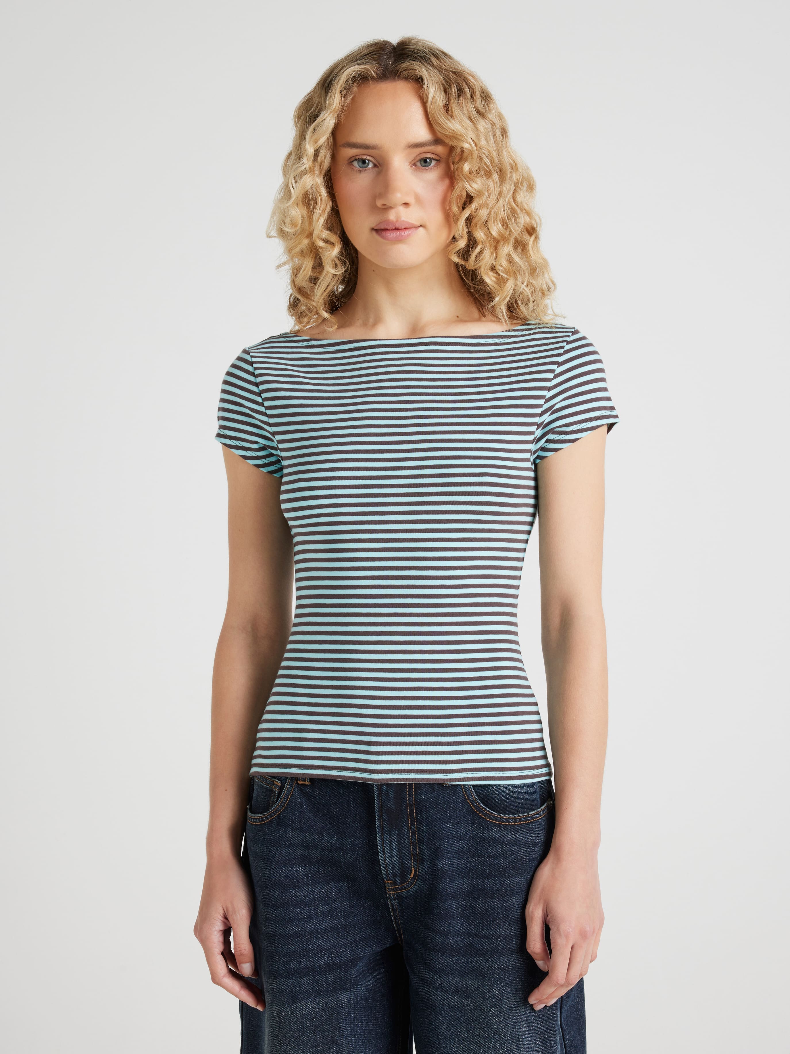 Striped Boatneck Baby Tee