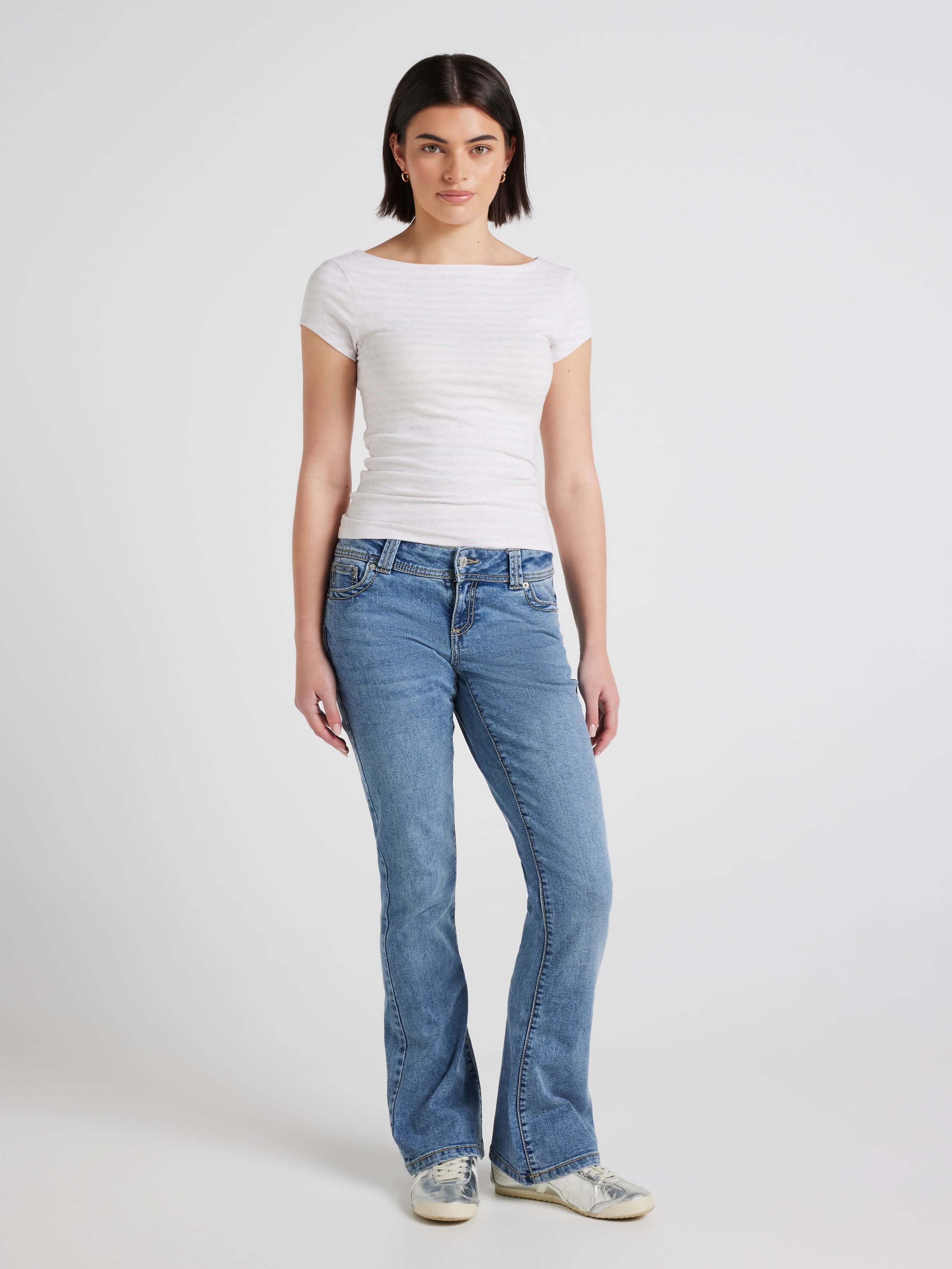 Striped Boatneck Baby Tee