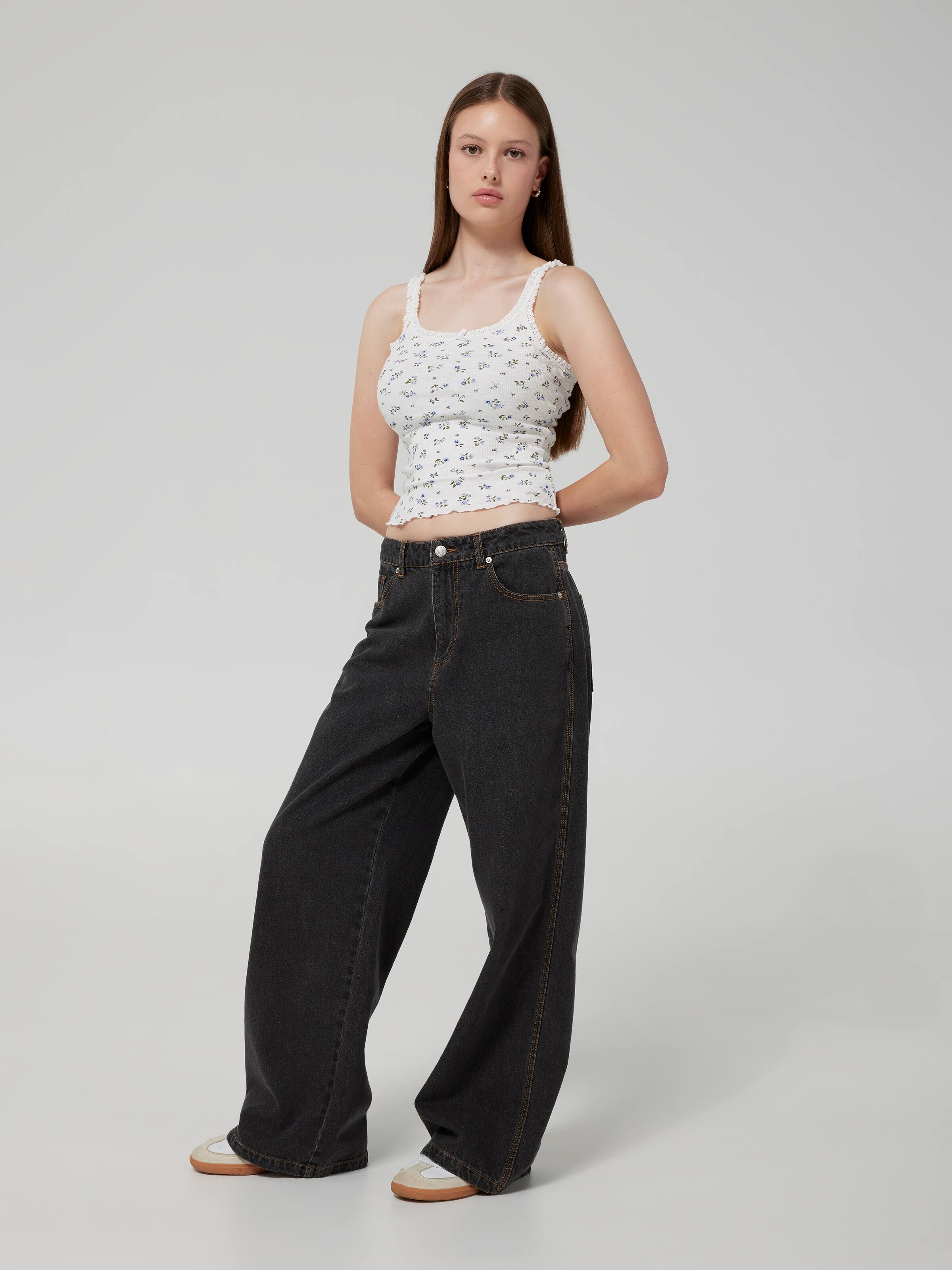 Crochet Trim Rib Cami